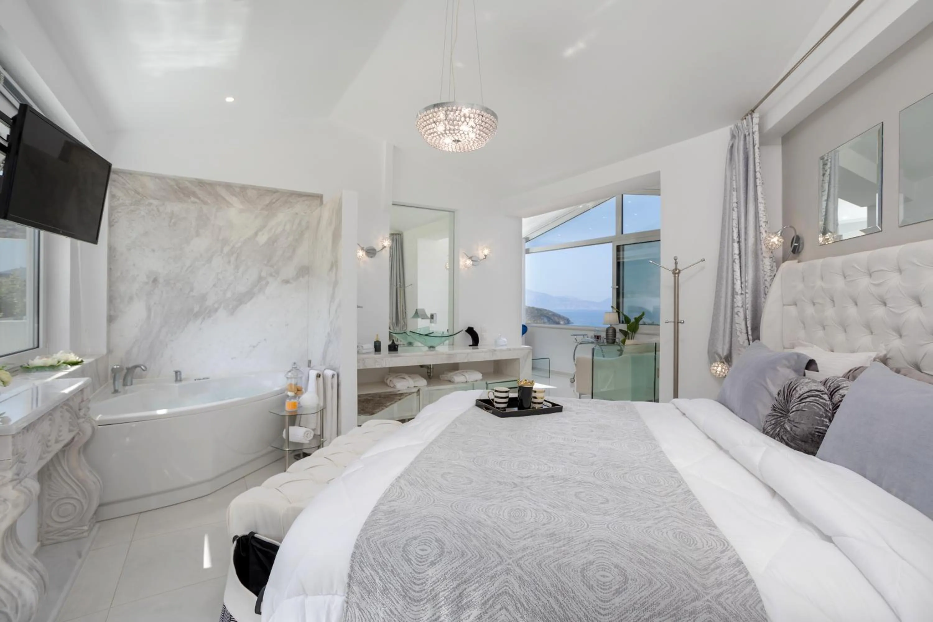 Bedroom, Bed in Dion Villa Zakynthos Greece