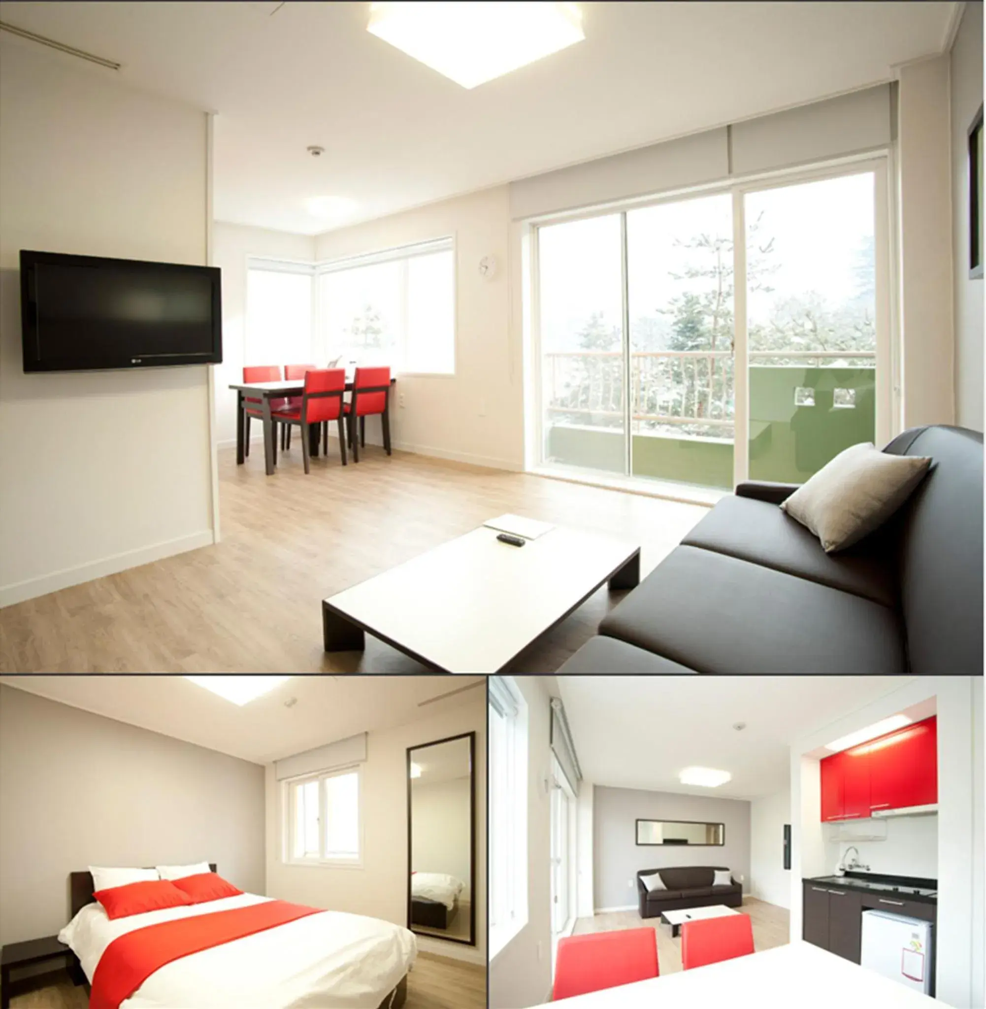 Bed in Hanwha Resort Sanjeong Lake Annecy Bed in Hanwha Resort Sanjeong Lake Annecy