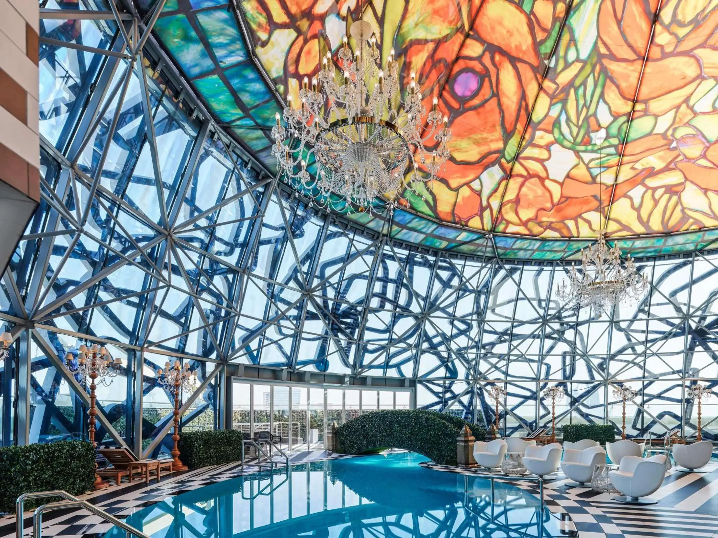 Pool view in Mondrian Doha Pool view in Mondrian Doha