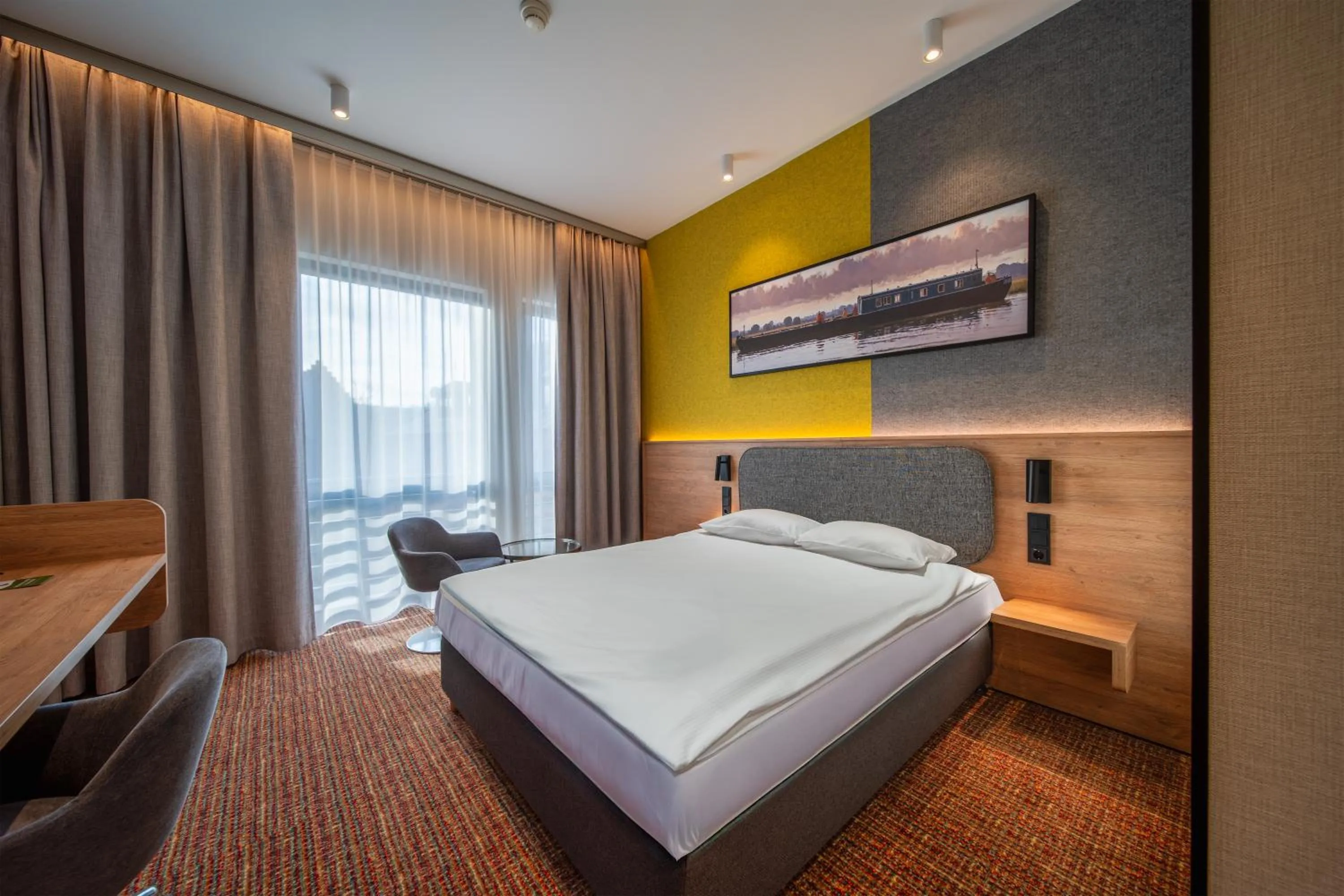 Bed in Qubus Hotel Bydgoszcz