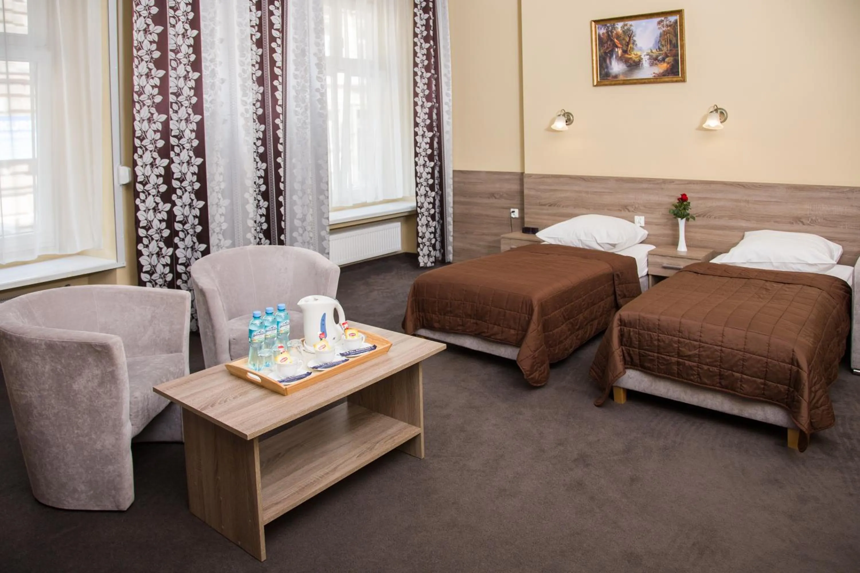 Bed in Hotel Maksymilian