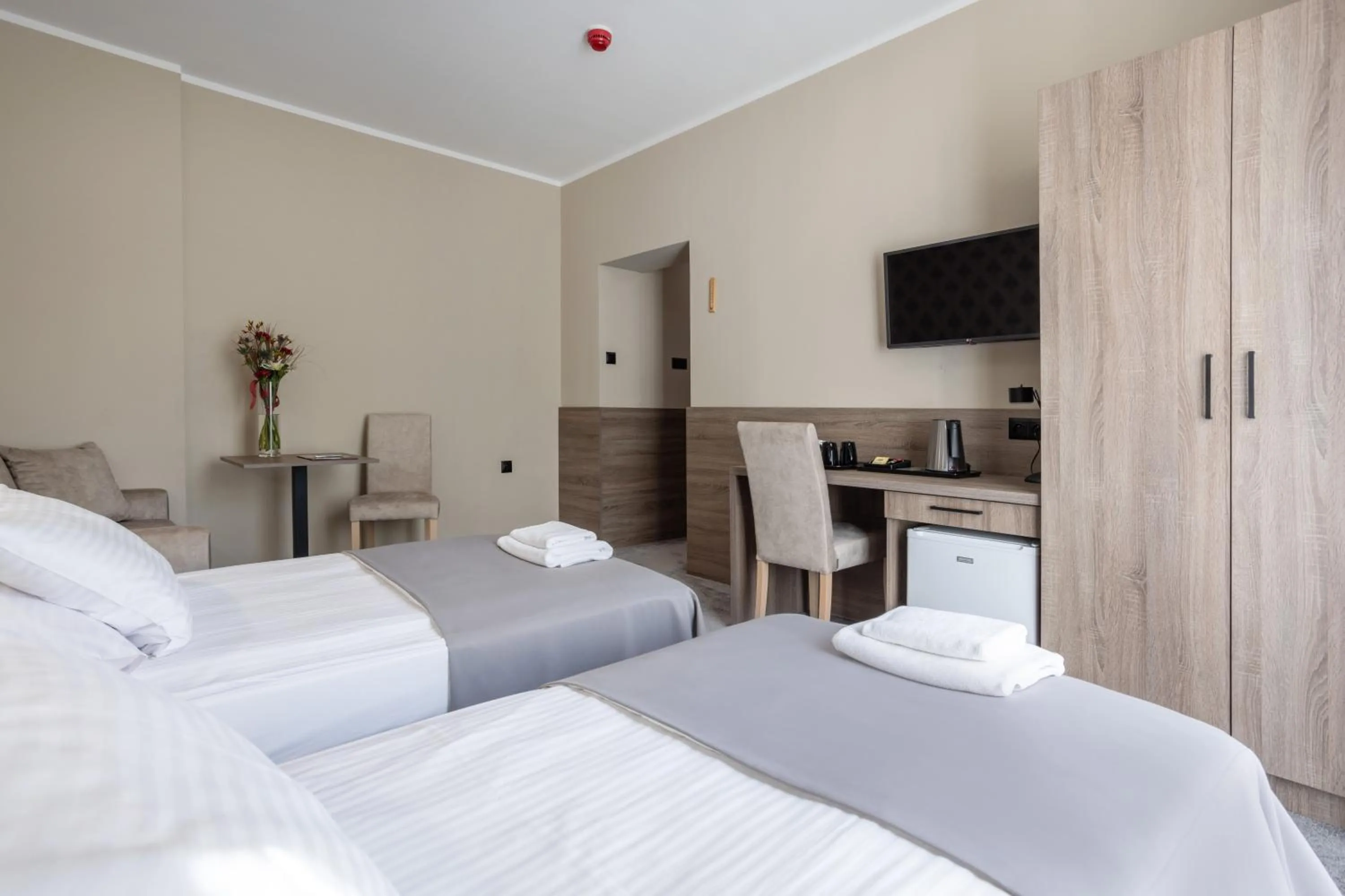 Bed in Hotel Maksymilian