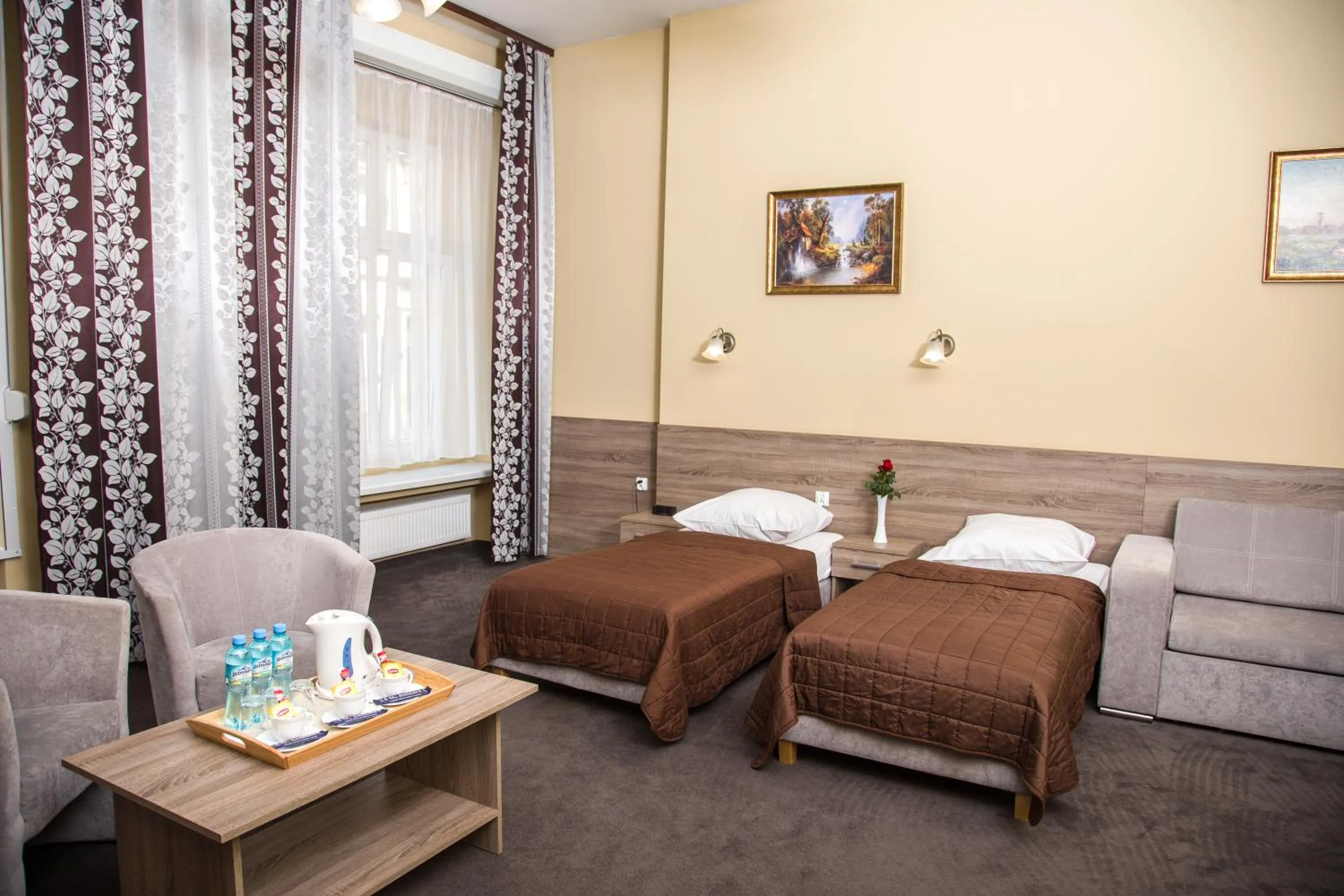 Bed in Hotel Maksymilian