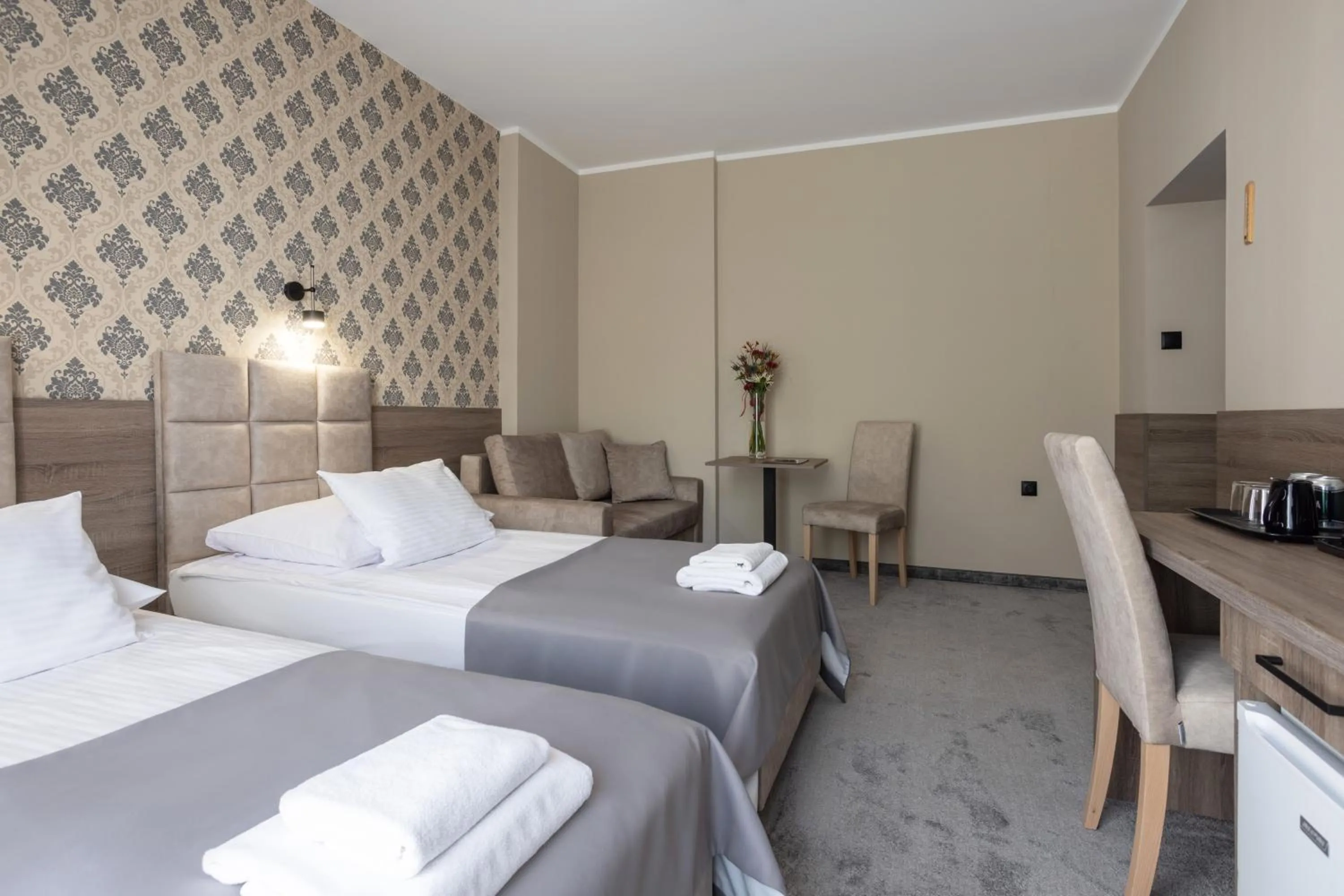 Bed in Hotel Maksymilian