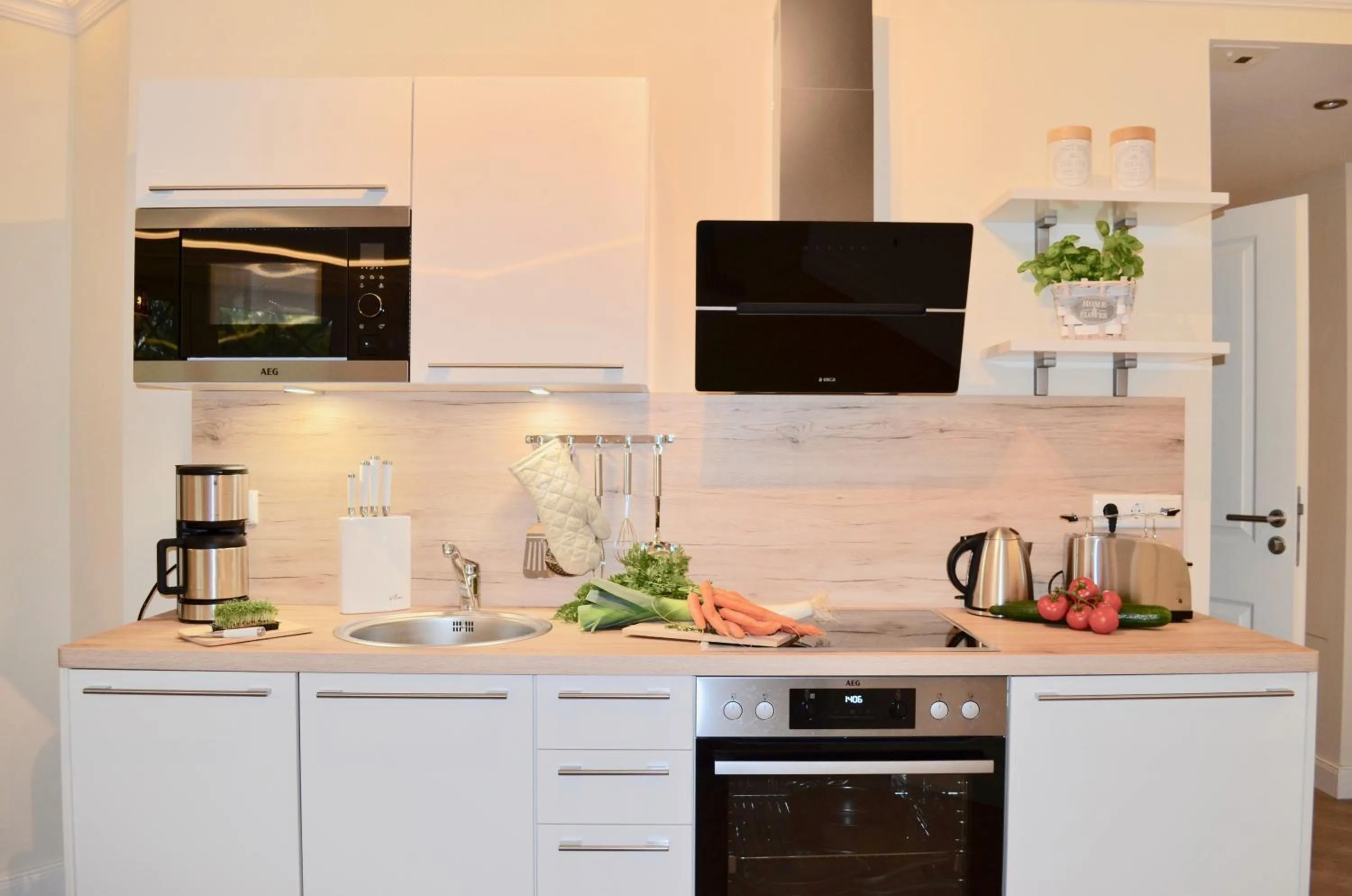 Kitchen or kitchenette in Villa Strandblick 8