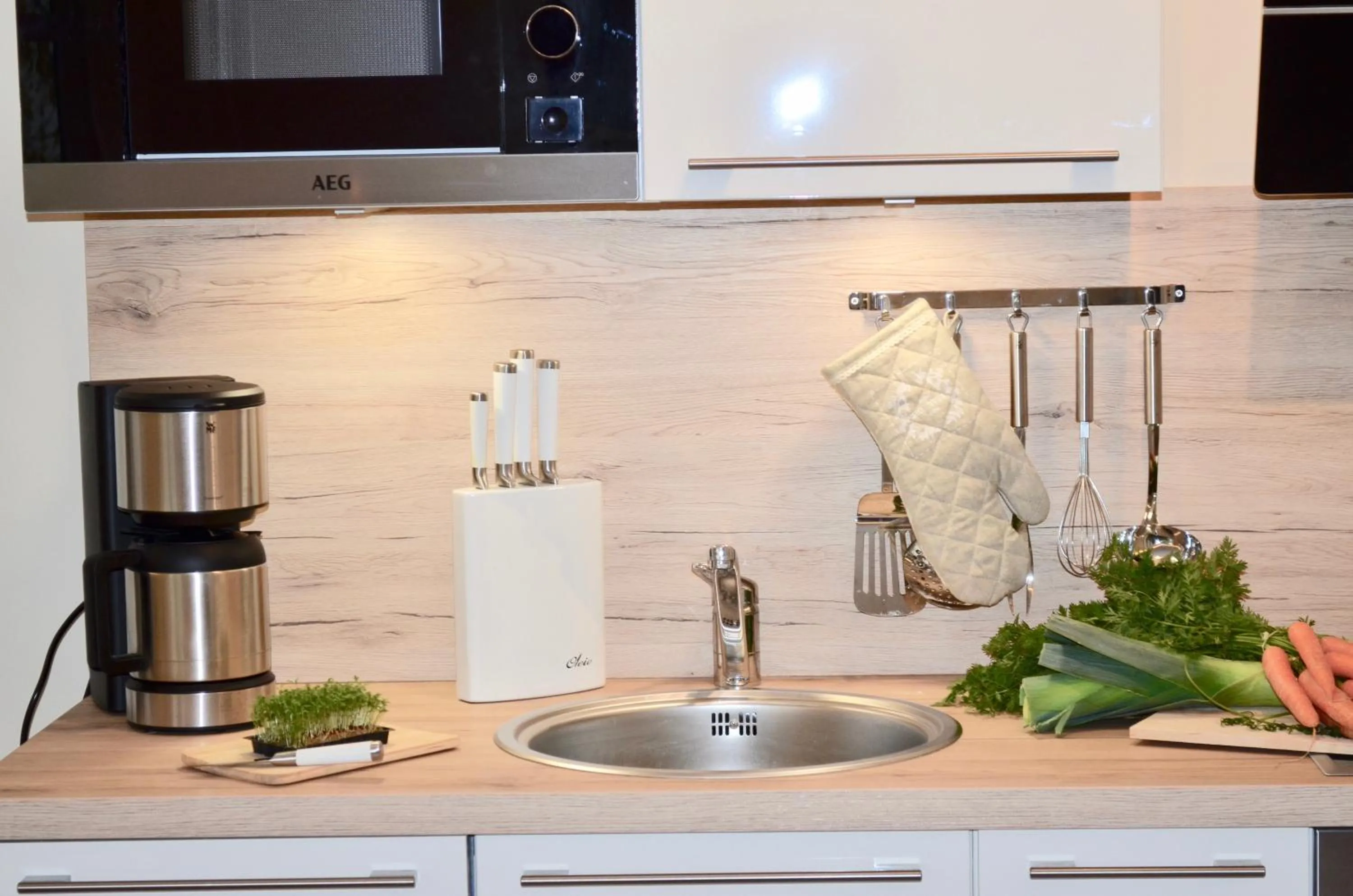 Kitchen or kitchenette in Villa Strandblick 8