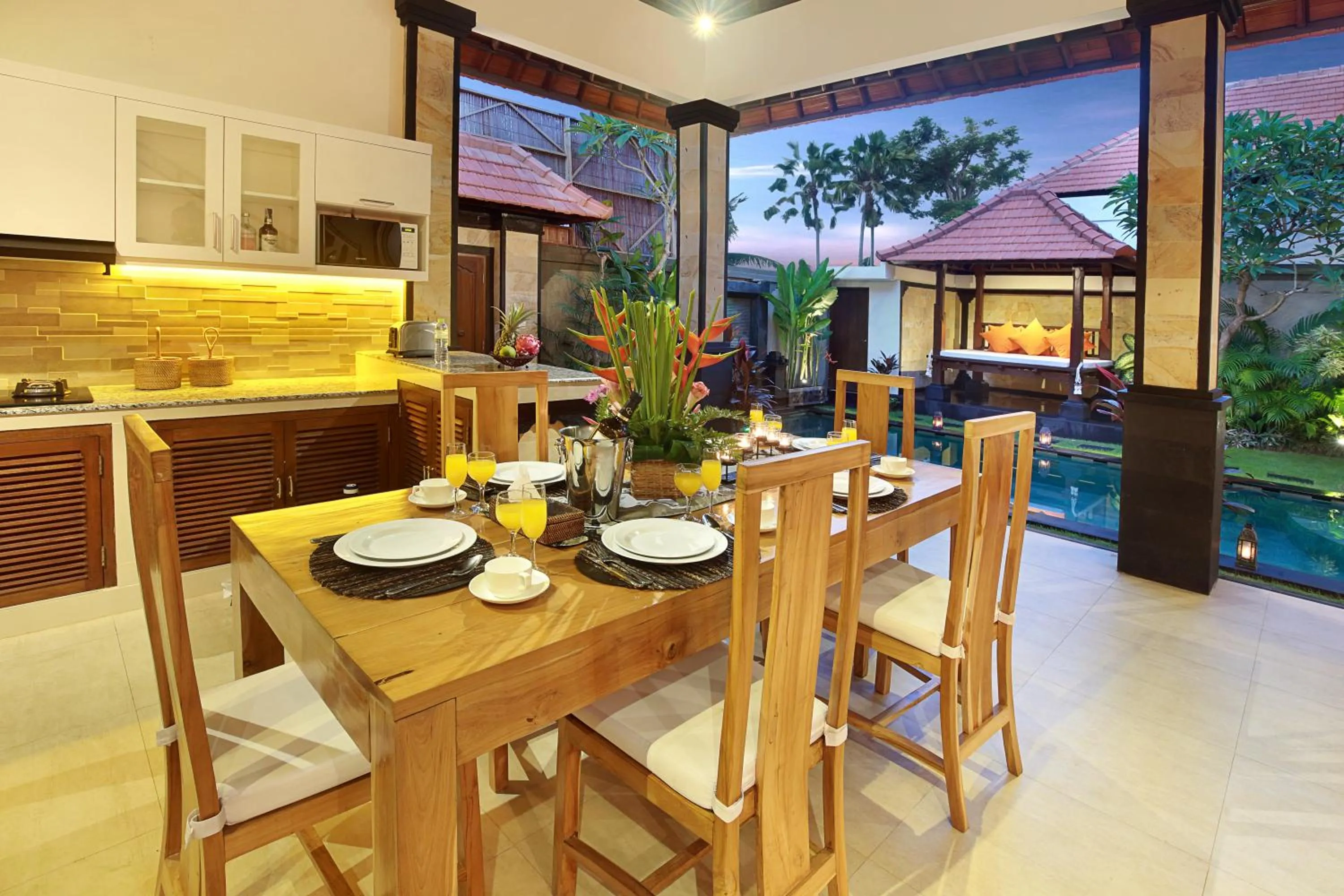 Dining area in Concetta Villa Seminyak Beachside By Bali Asia Villa
