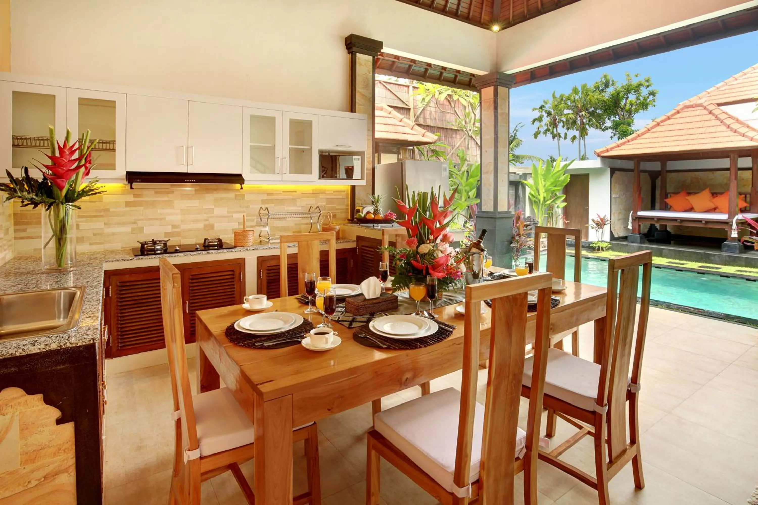 Dining area in Concetta Villa Seminyak Beachside By Bali Asia Villa