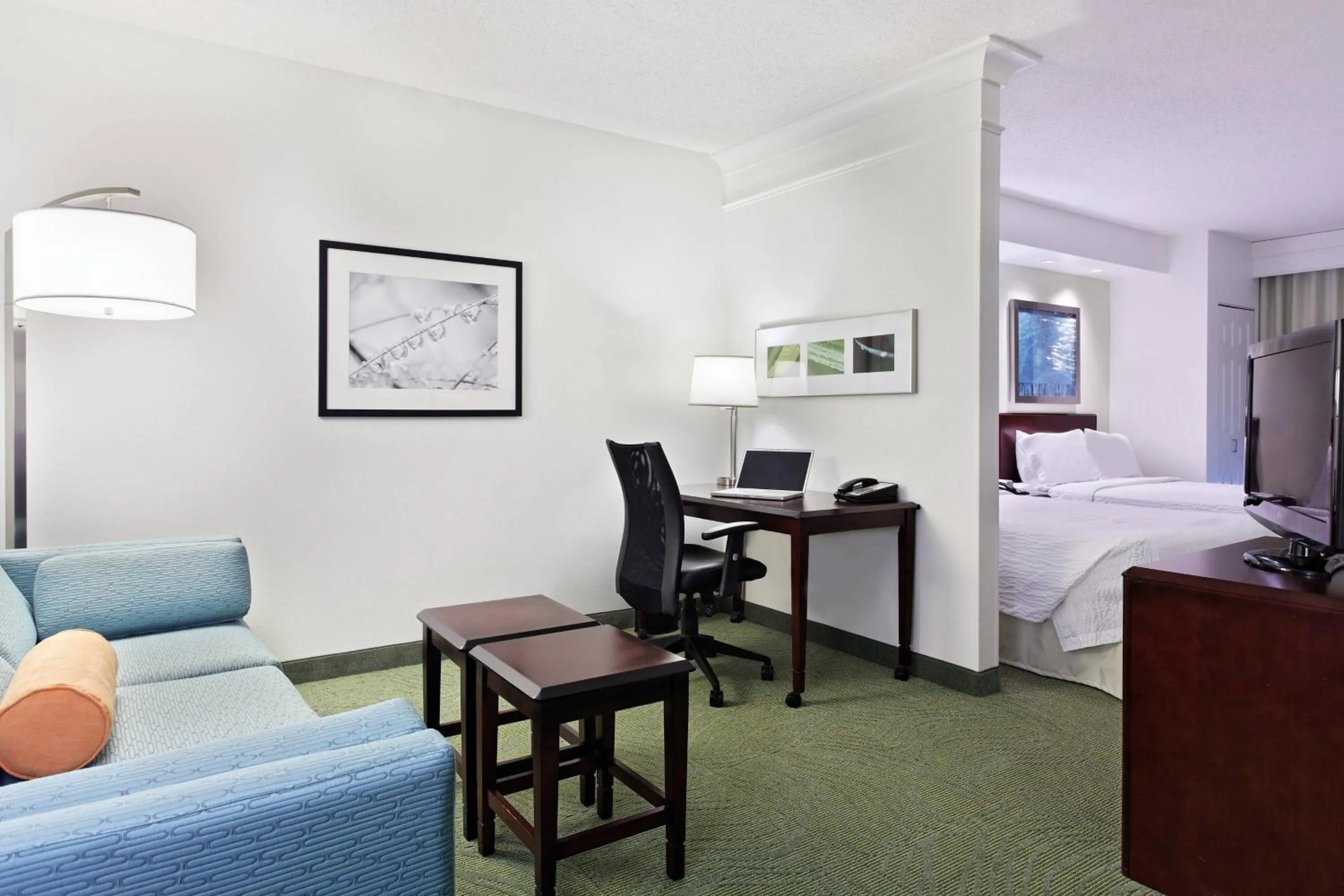Living room, Bed in SpringHill Suites Knoxville At Turkey Creek