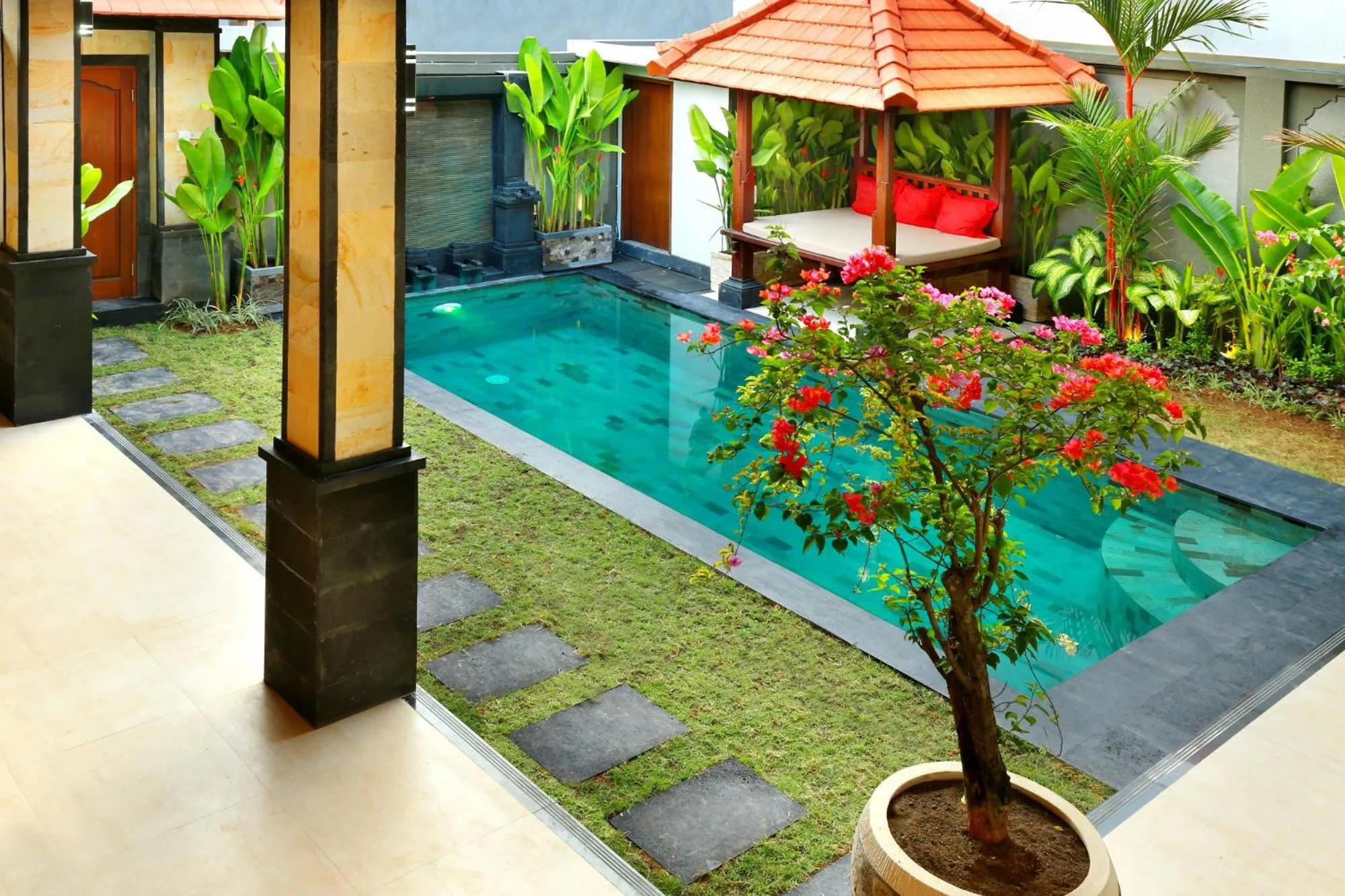 Pool view in De Liza Villa Seminyak Beachside By Bali Asia Villa