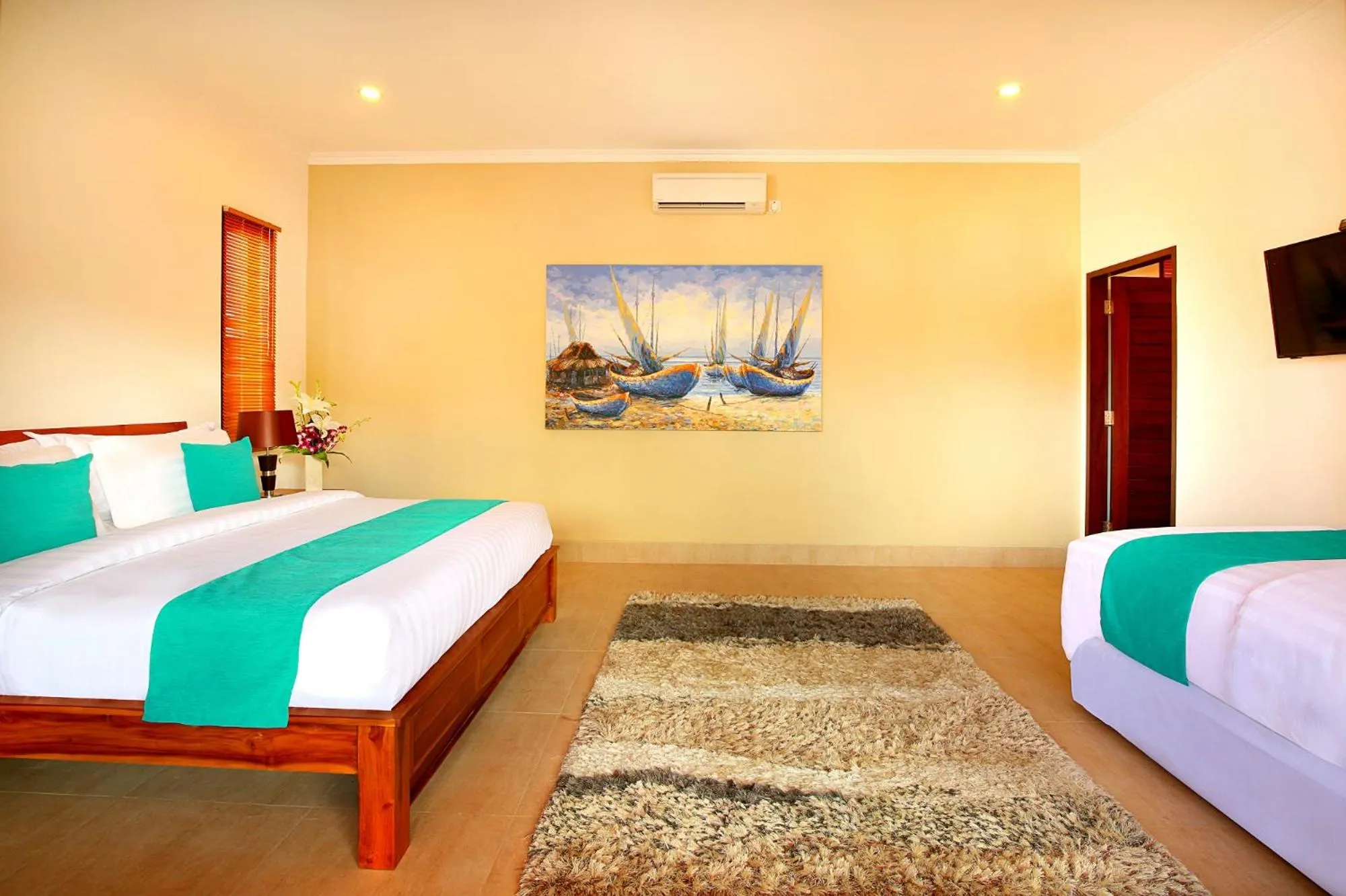 Bedroom, Bed in De Liza Villa Seminyak Beachside By Bali Asia Villa