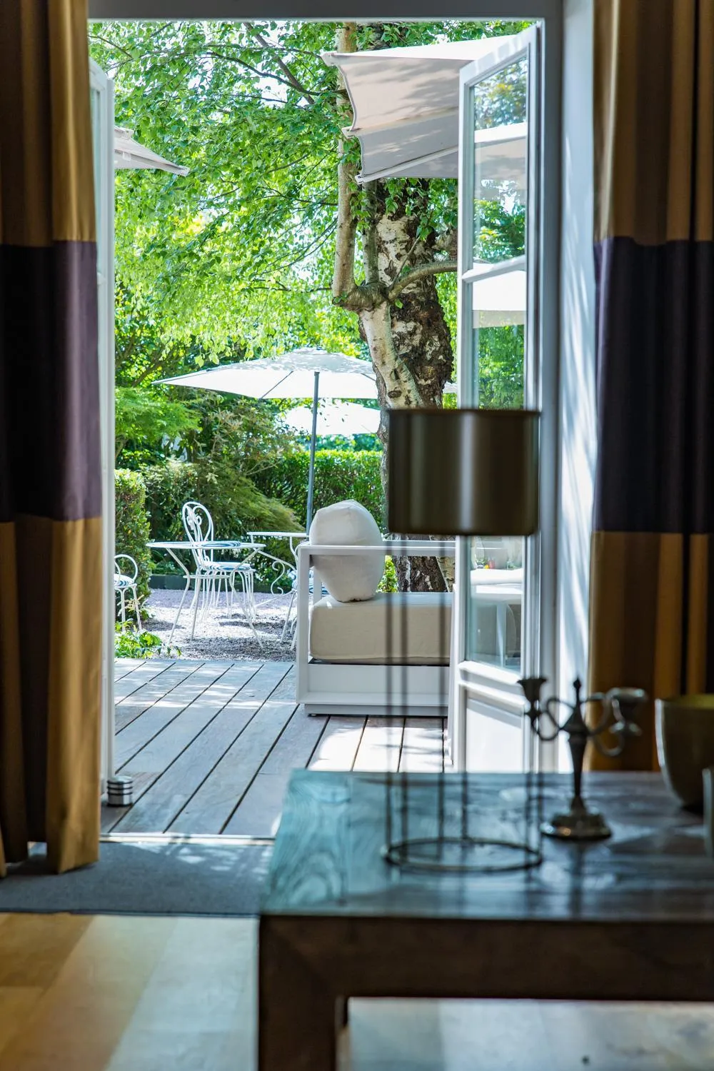 Patio in Hôtel Le D'Avaugour