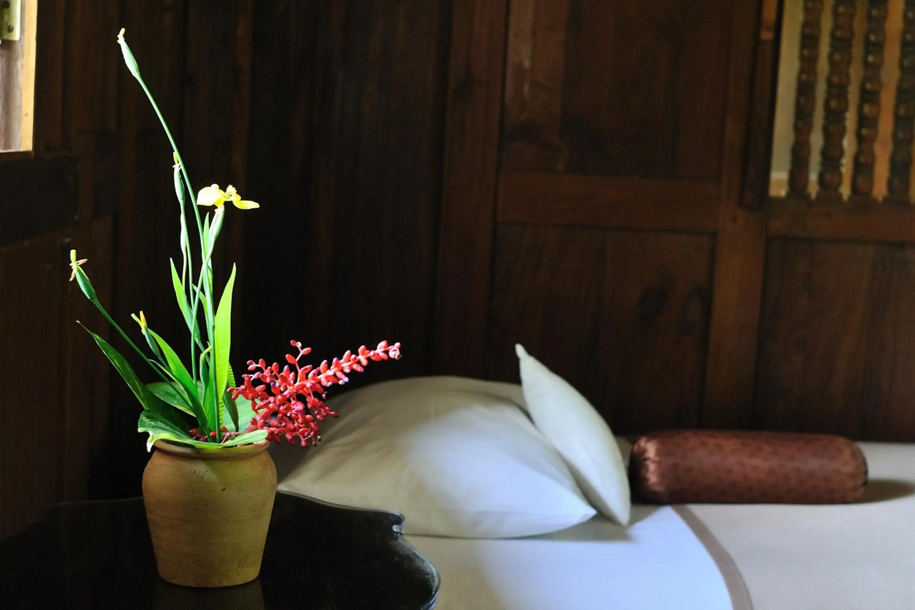 Decorative detail, Bed in Puri Brata Decorative detail, Bed in Puri Brata