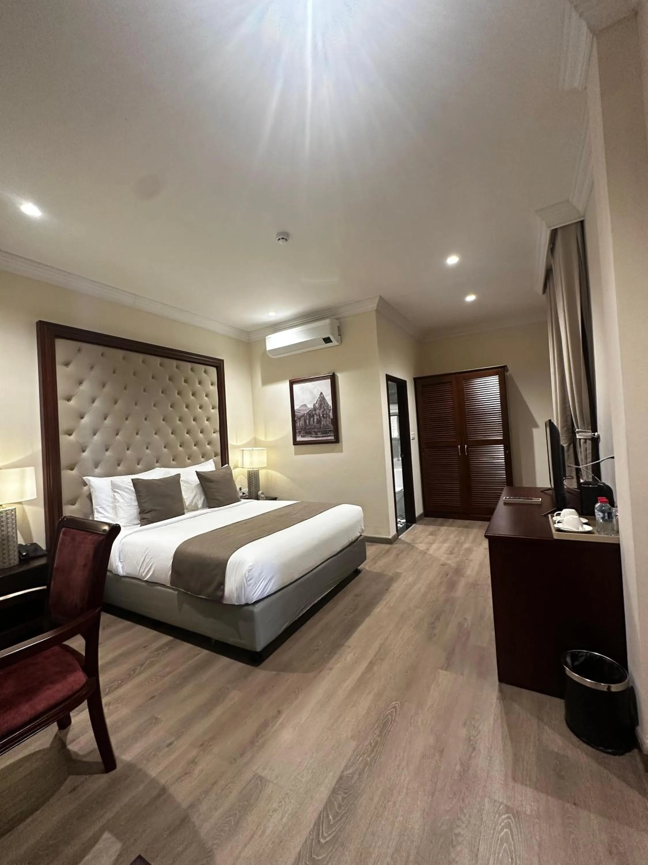 Bed in Champa Palace Hotel