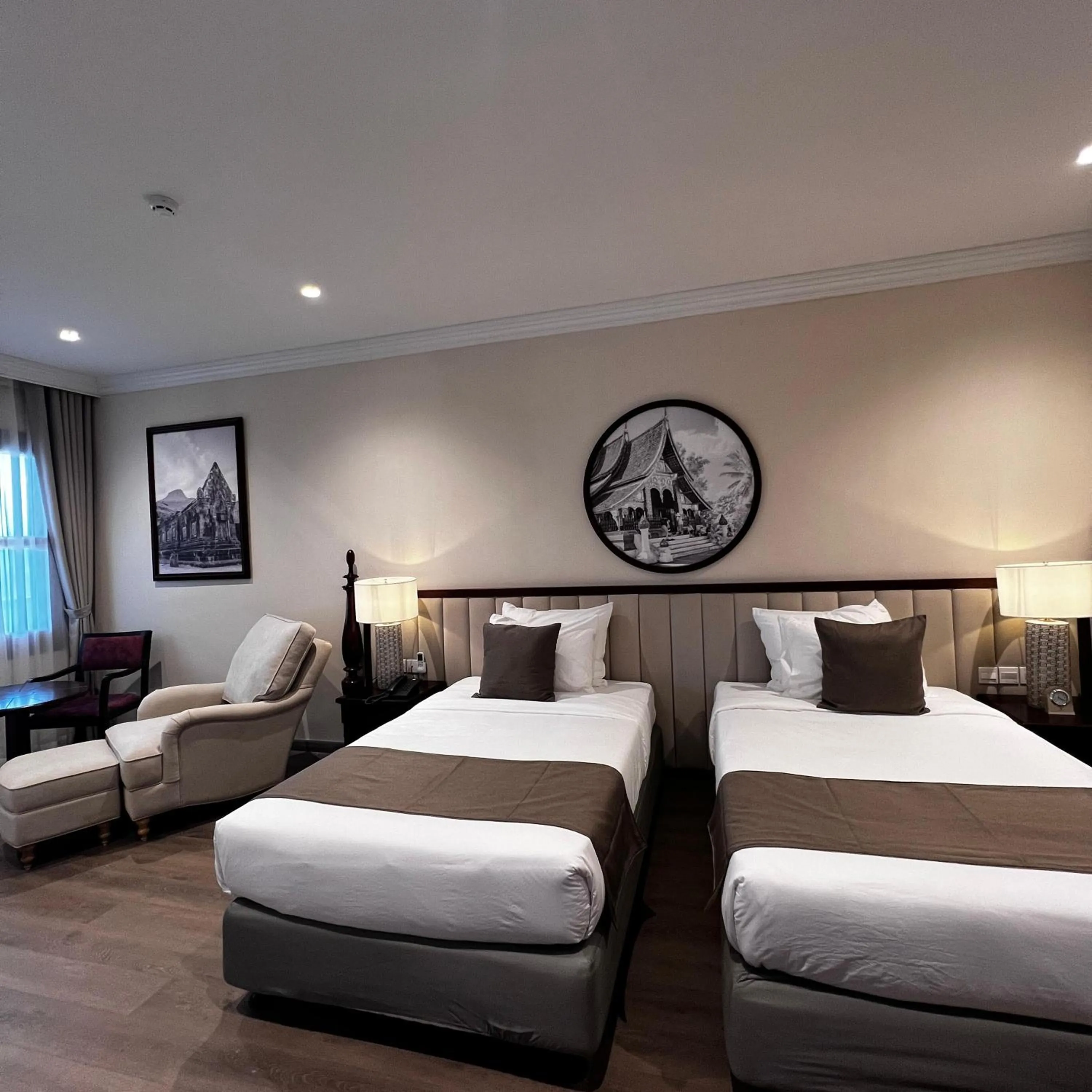 Bed in Champa Palace Hotel