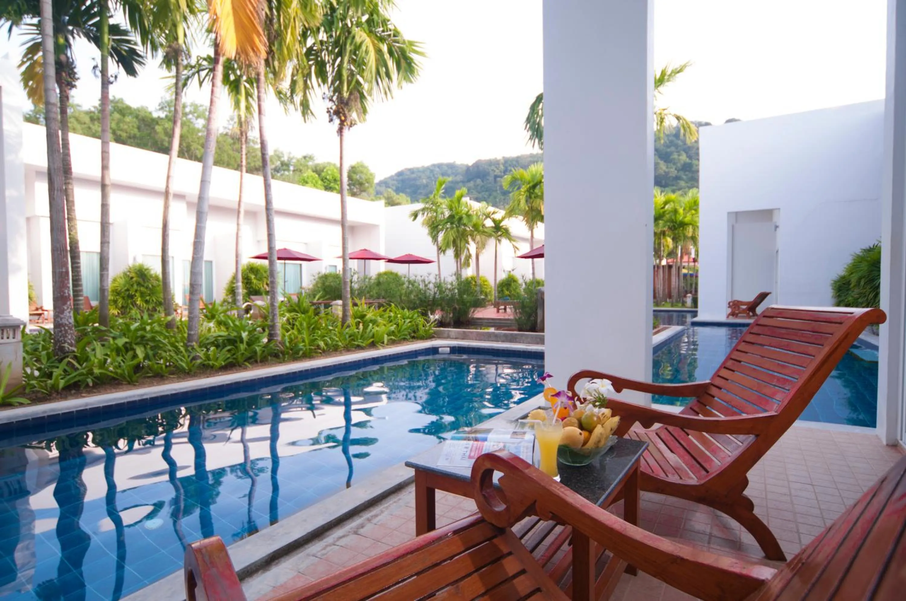 Balcony/Terrace, Swimming Pool in BLU PINE Villa & Pool Access - SHA Plus