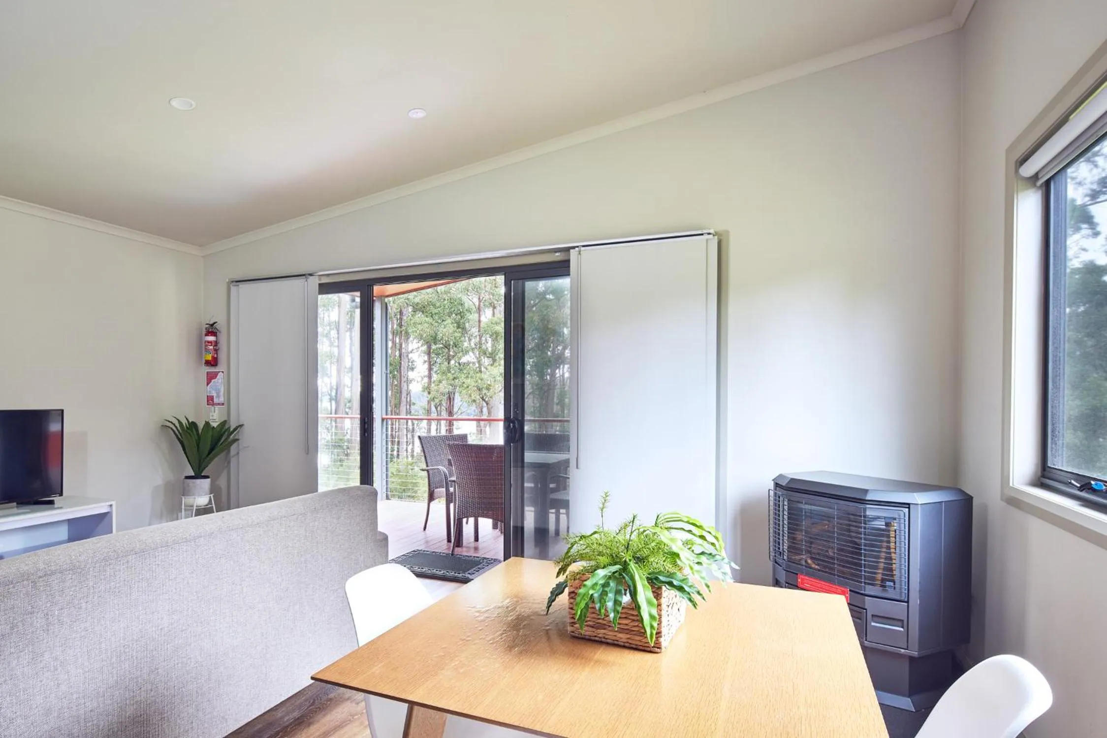 Seating area in NRMA Port Arthur Holiday Park