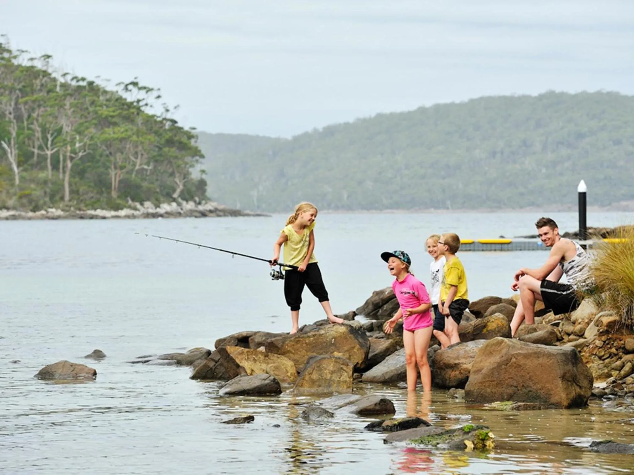Natural landscape in NRMA Port Arthur Holiday Park