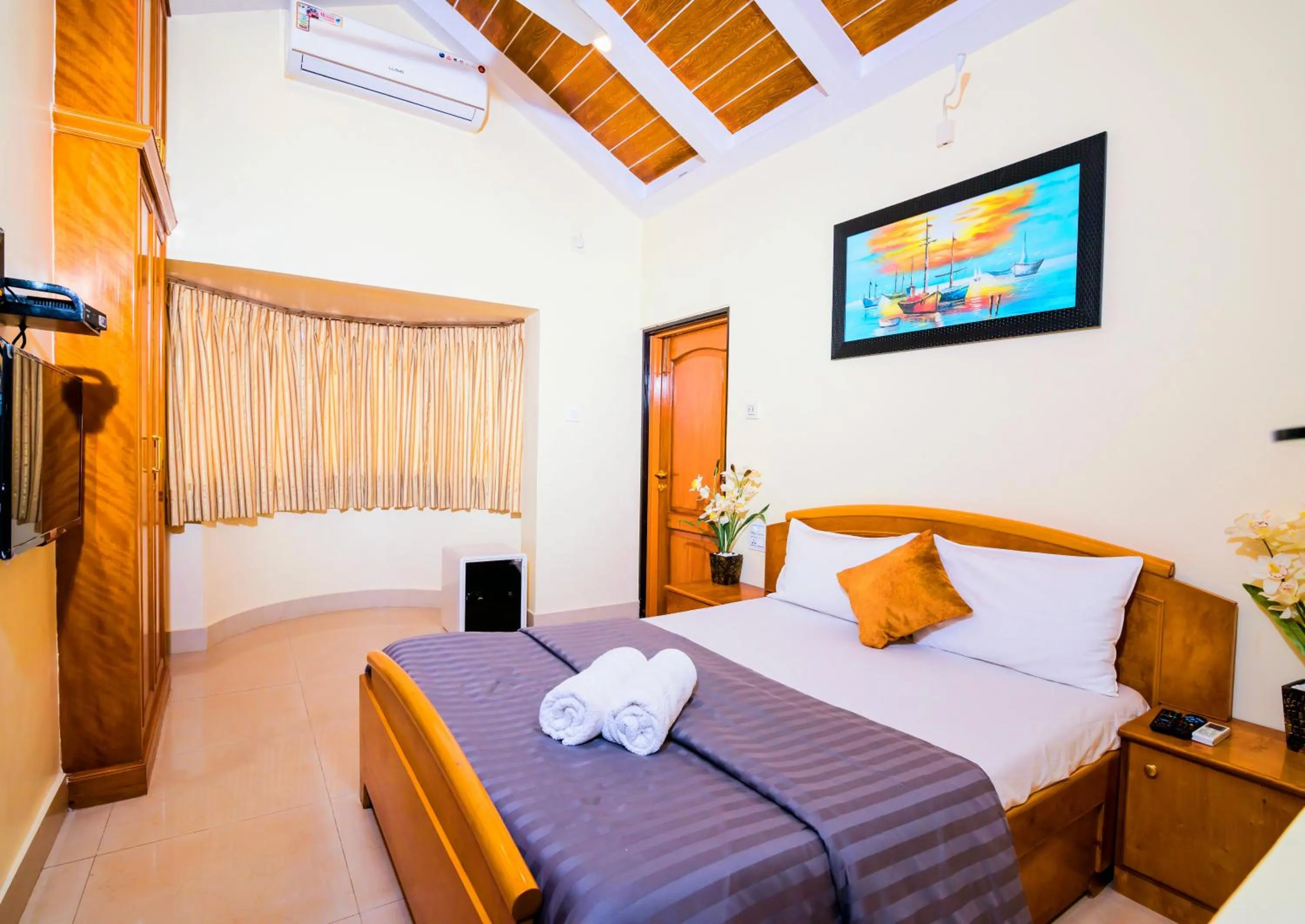Bed in 'Golden Oceans' 3 bhk beach view villa