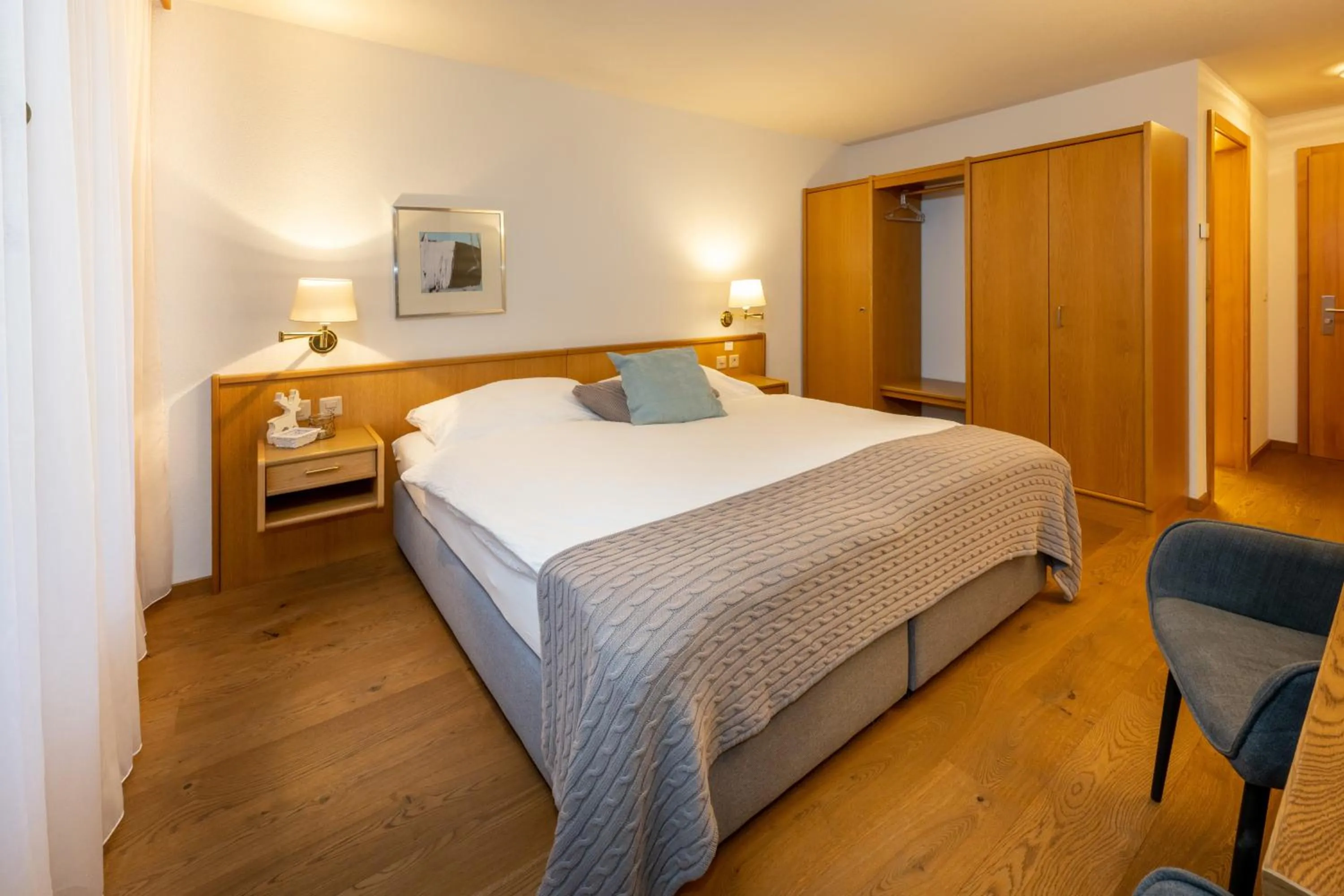 Bed in Hotel Bellwald