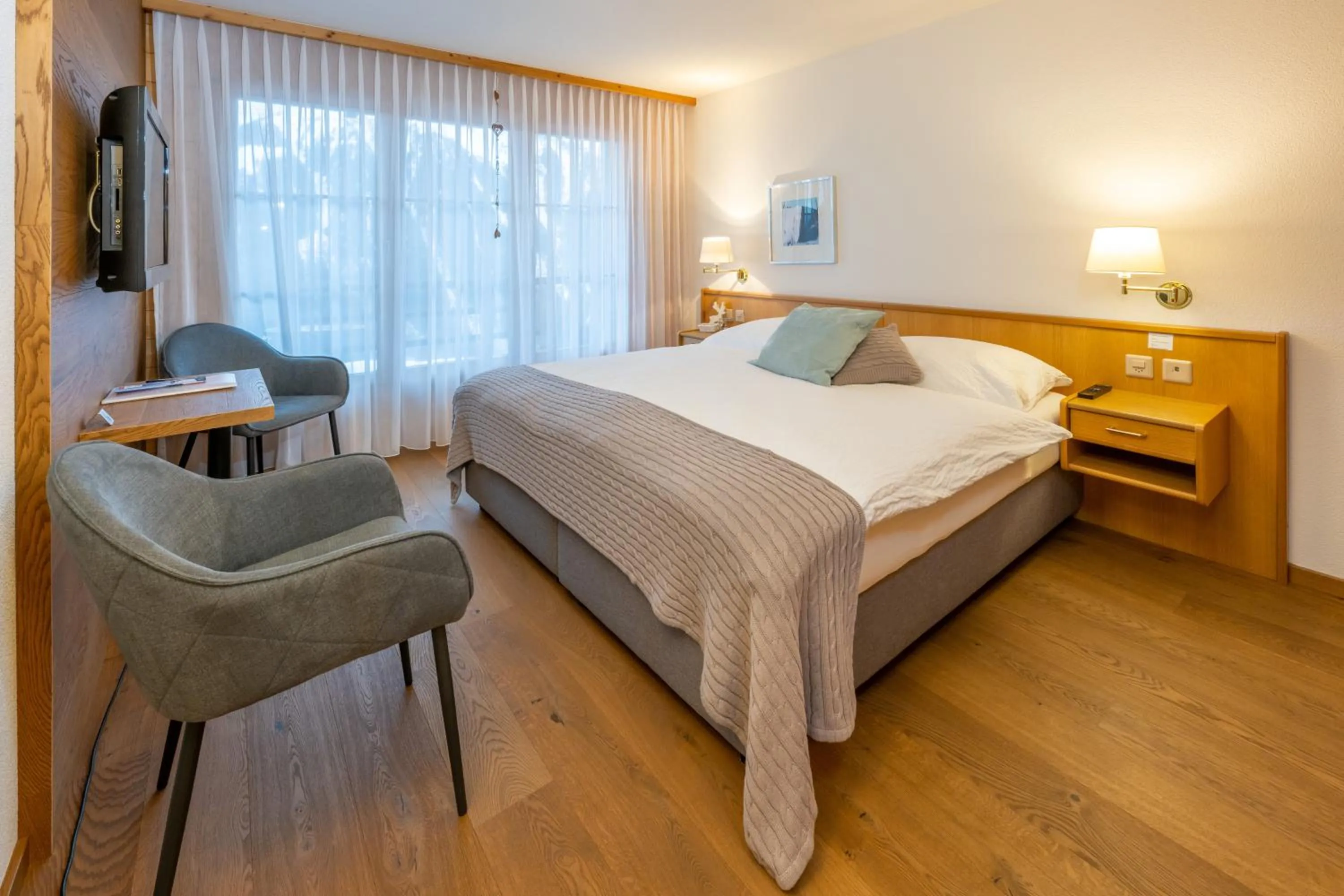 Bed in Hotel Bellwald