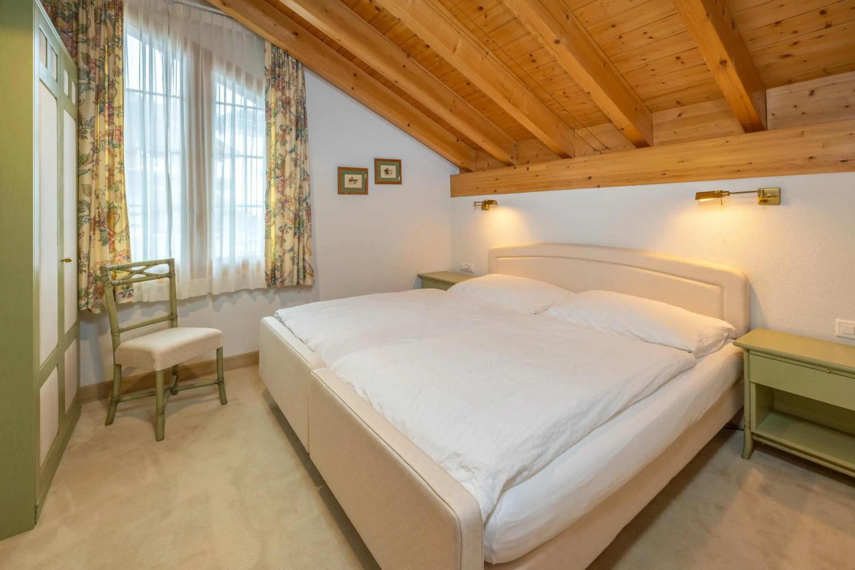 Bed in Hotel Bellwald