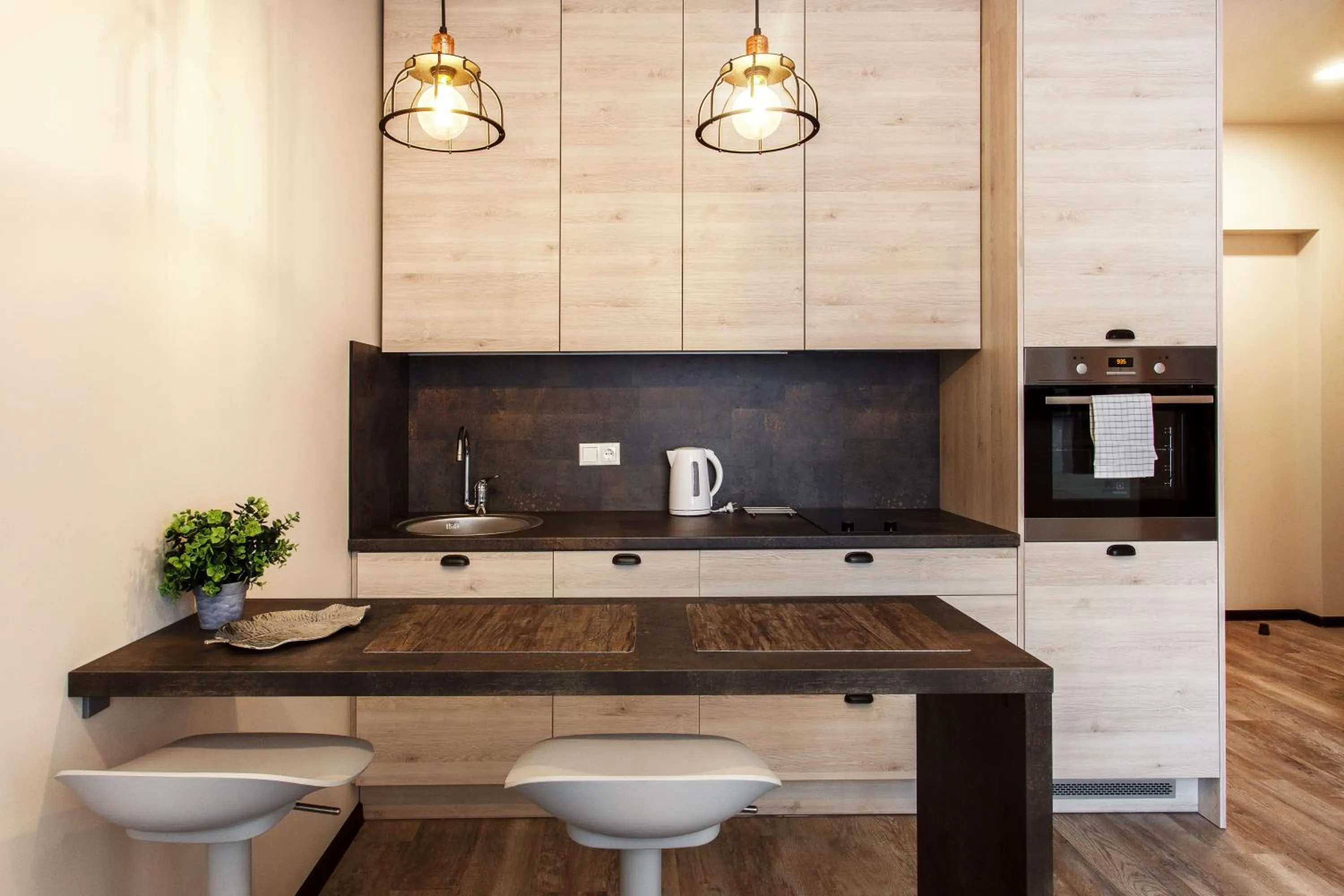 Kitchen or kitchenette in Old Town Trio Apartments
