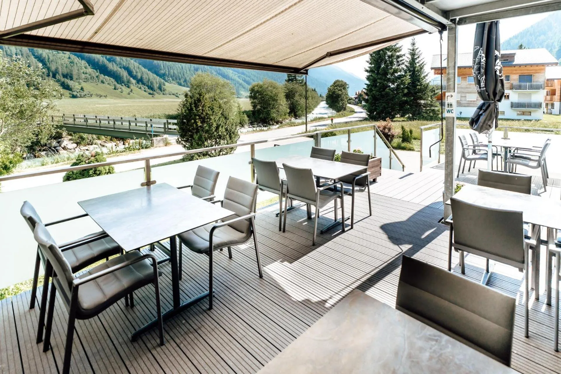 Balcony/Terrace in Hotel Furka