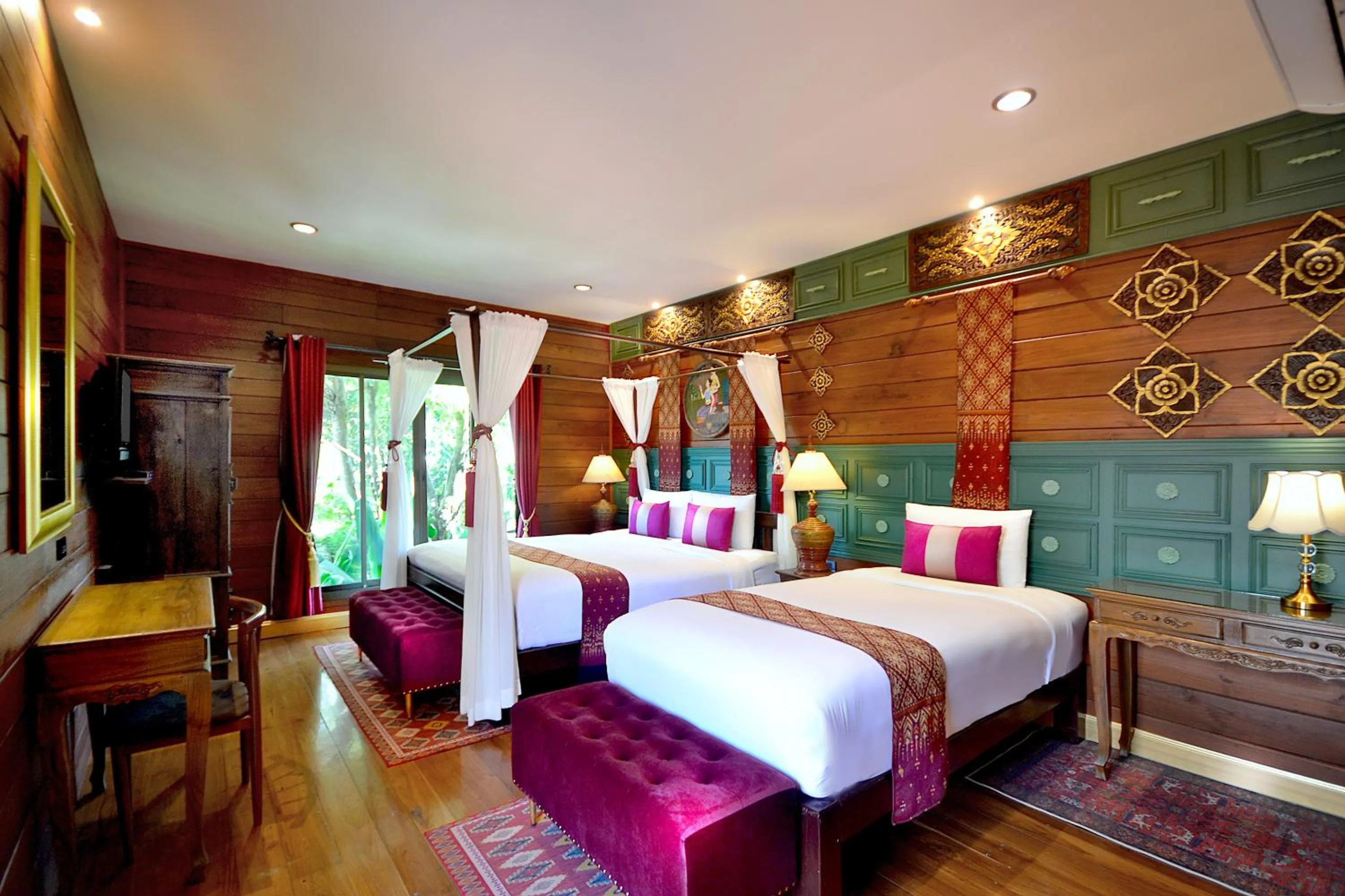 Bed in Thai Thai Sukhothai Resort