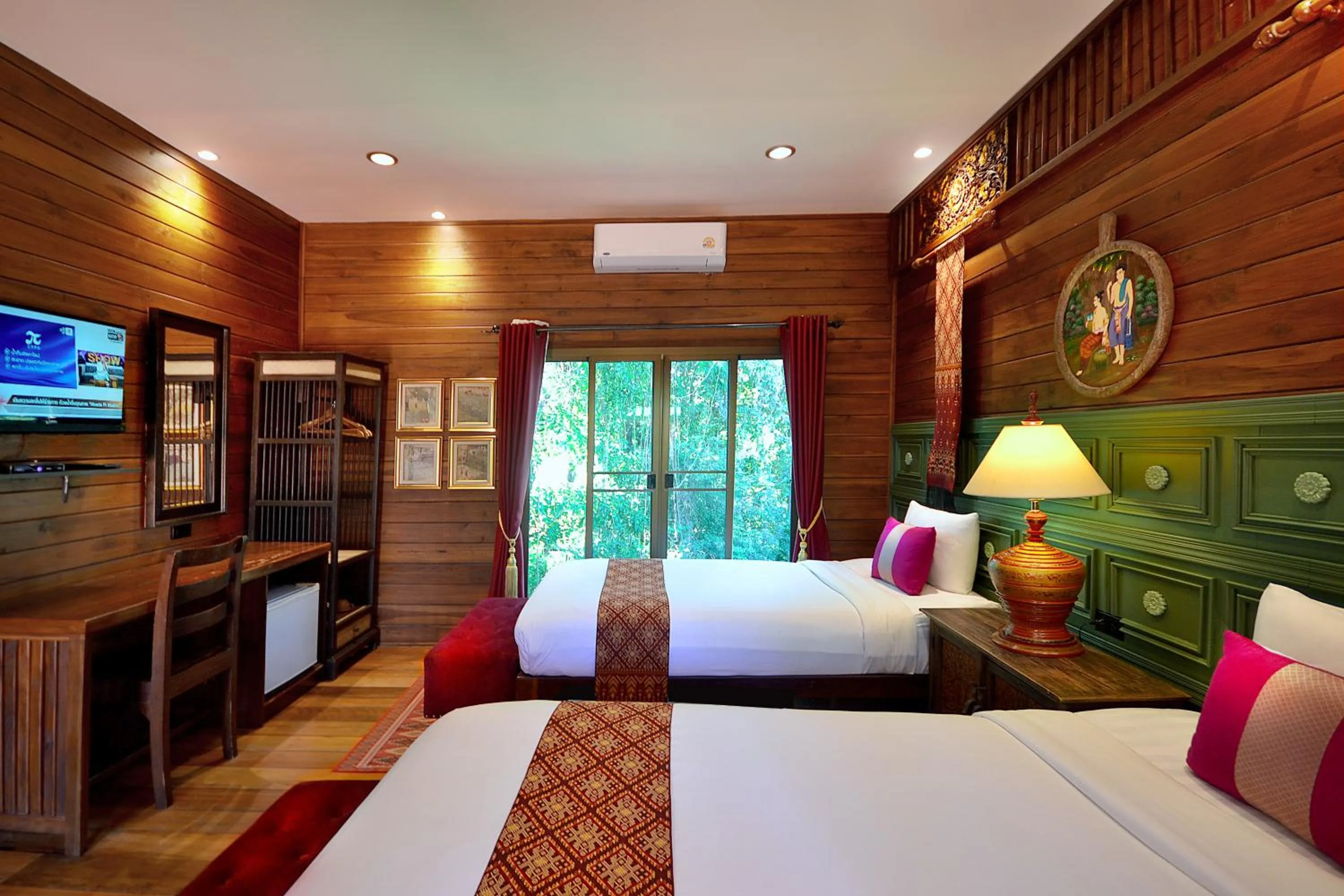 Bed in Thai Thai Sukhothai Resort