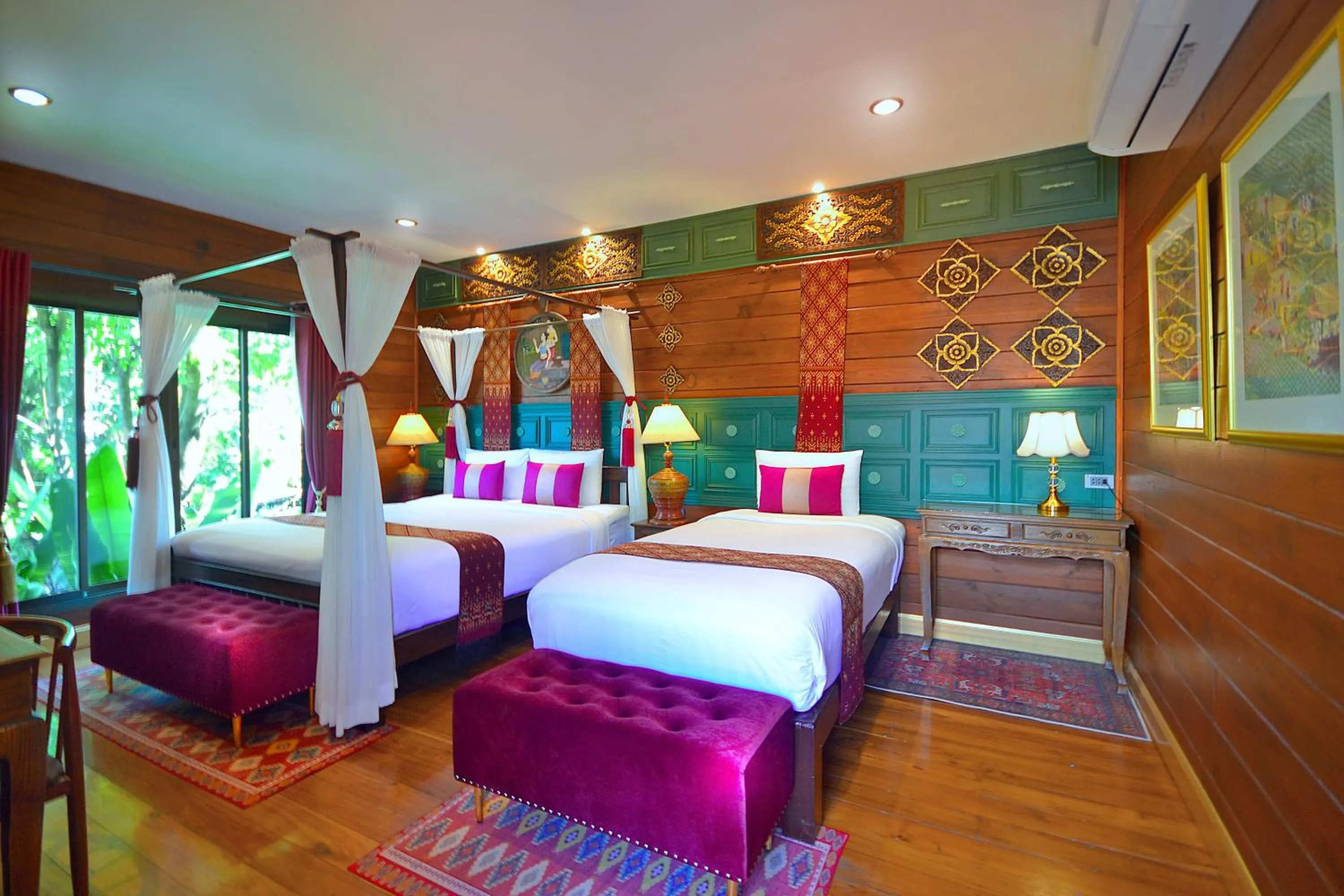 Bed in Thai Thai Sukhothai Resort