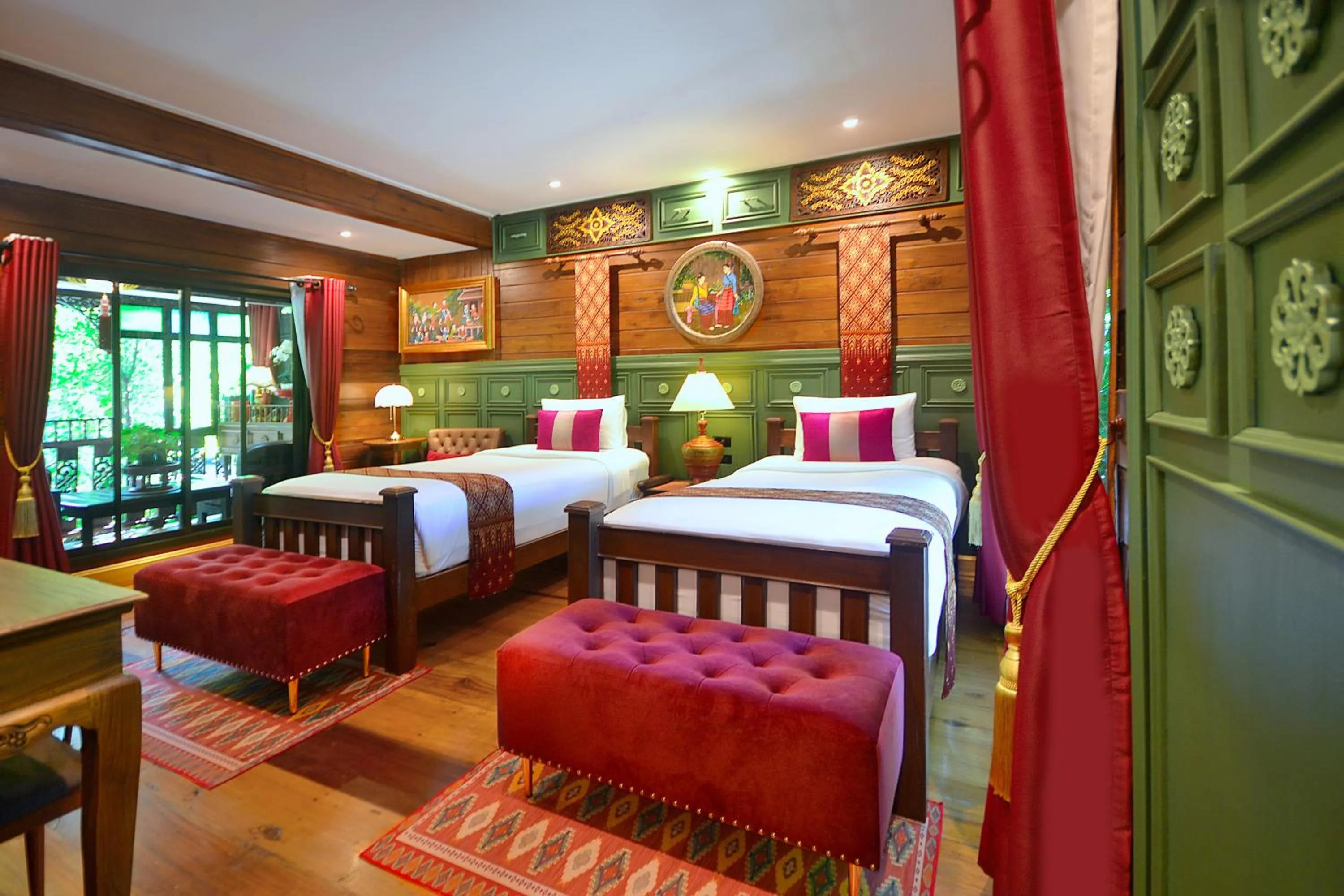 Bed in Thai Thai Sukhothai Resort