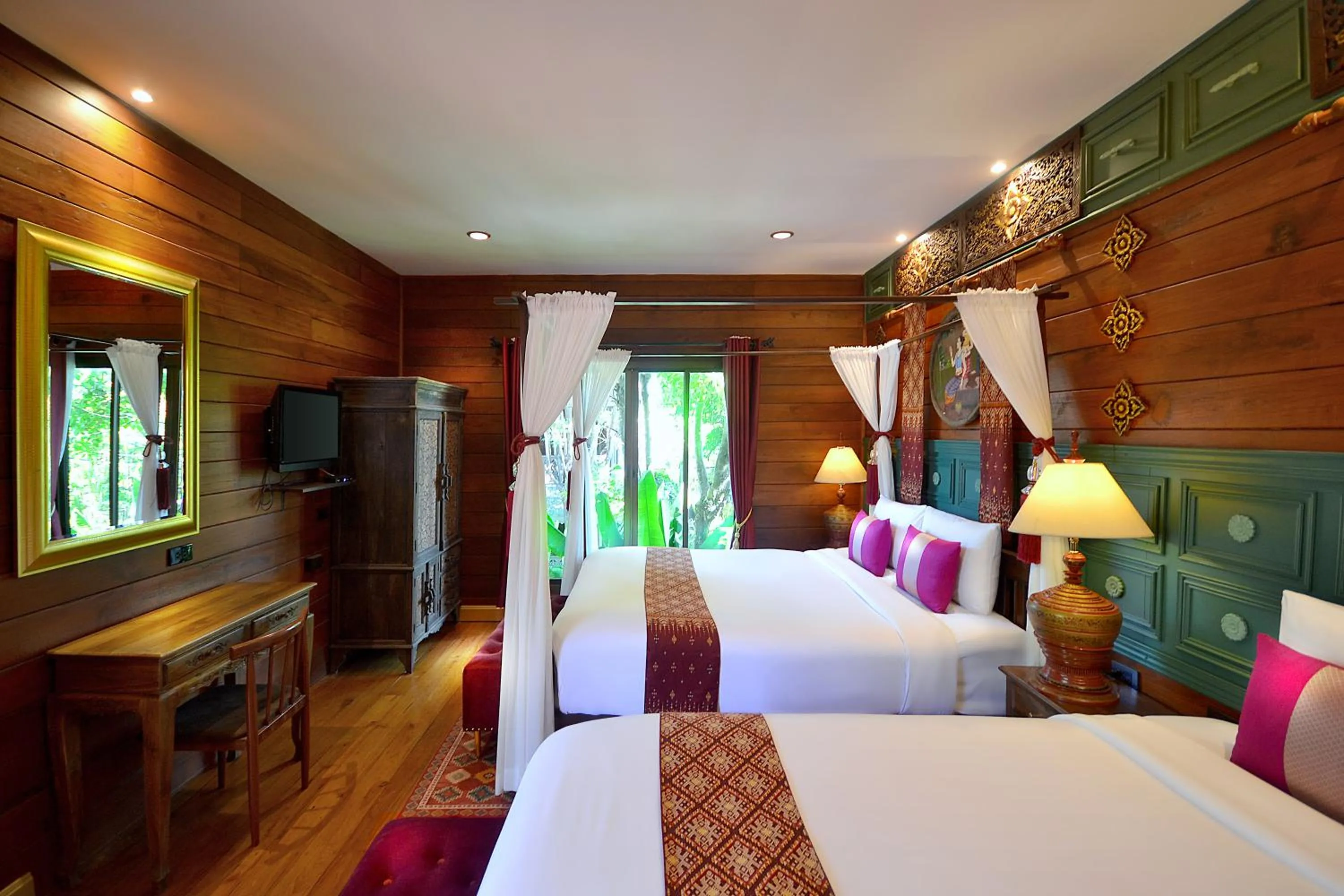 Bed in Thai Thai Sukhothai Resort