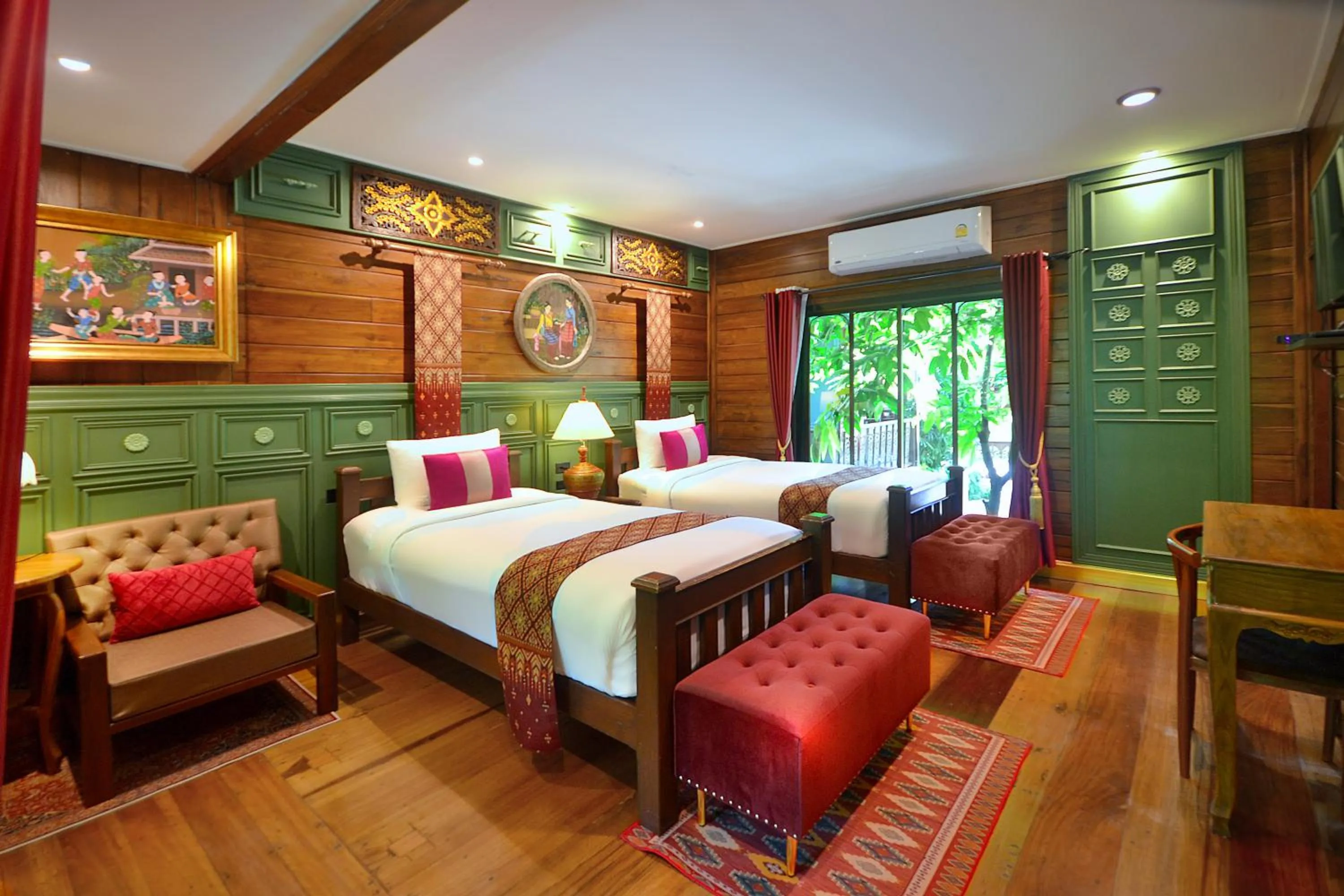 Bed in Thai Thai Sukhothai Resort