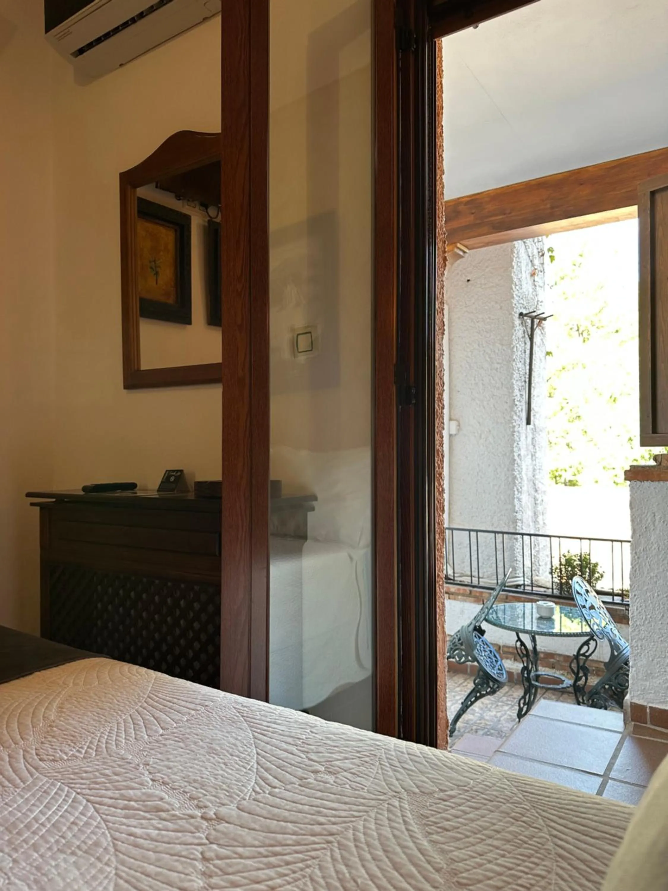 Balcony/Terrace, Bed in Hotel Rural Convento Santa Maria de la Sierra