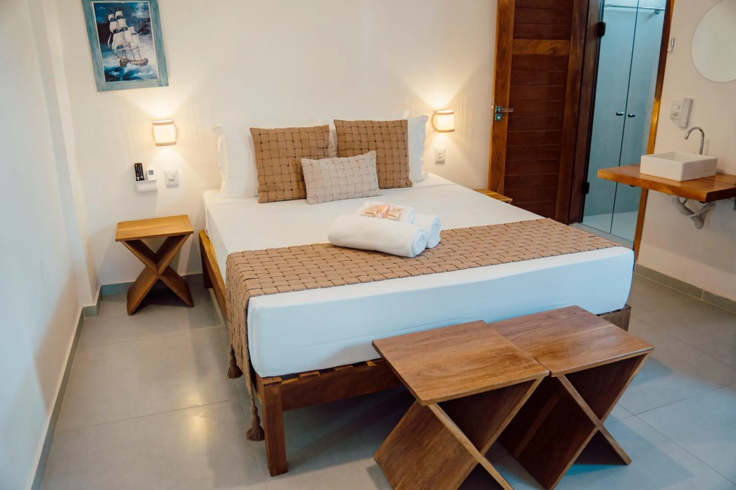 Bed in Pousada Enero