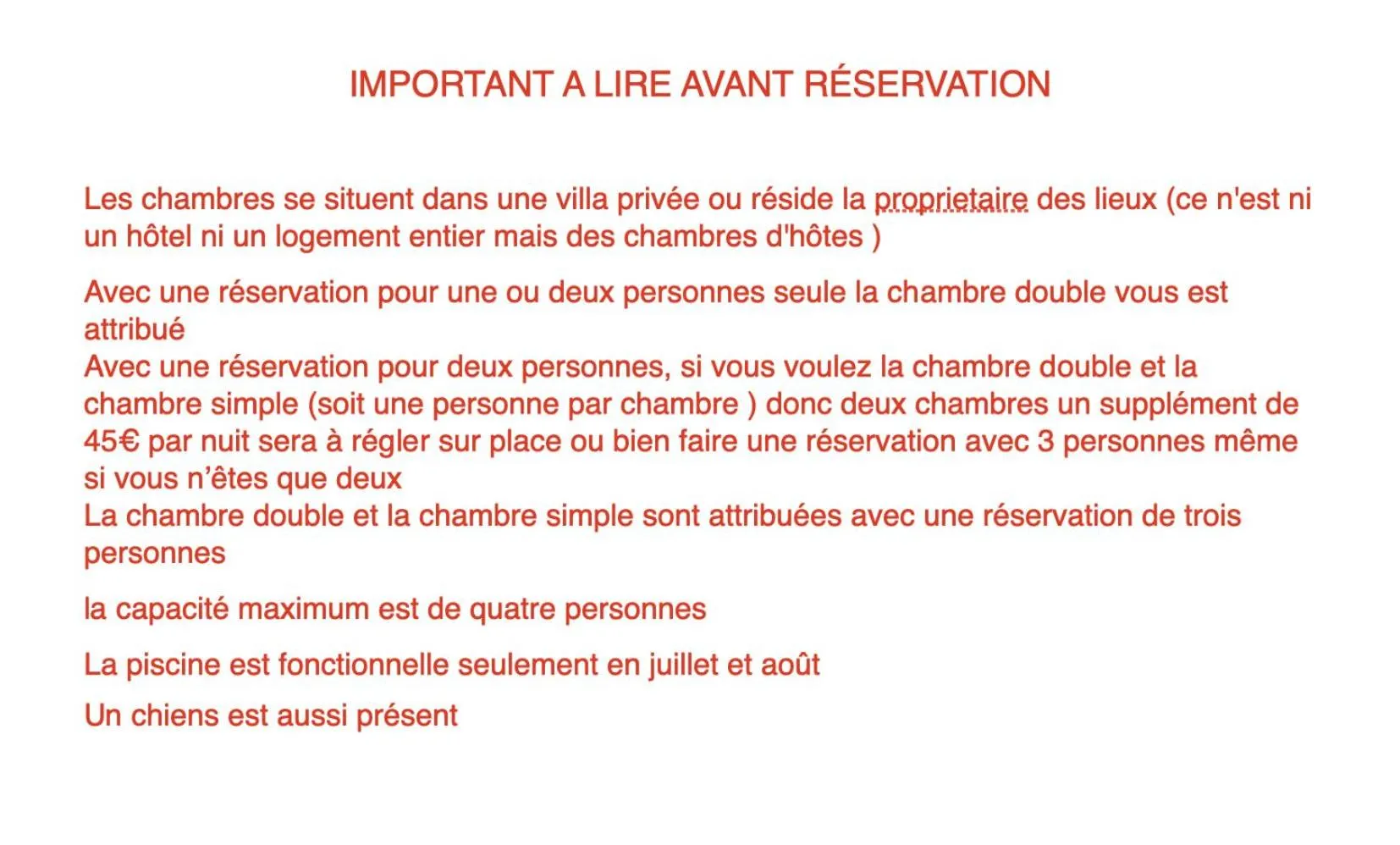 Chambre d'hôte " L'Albizia "
