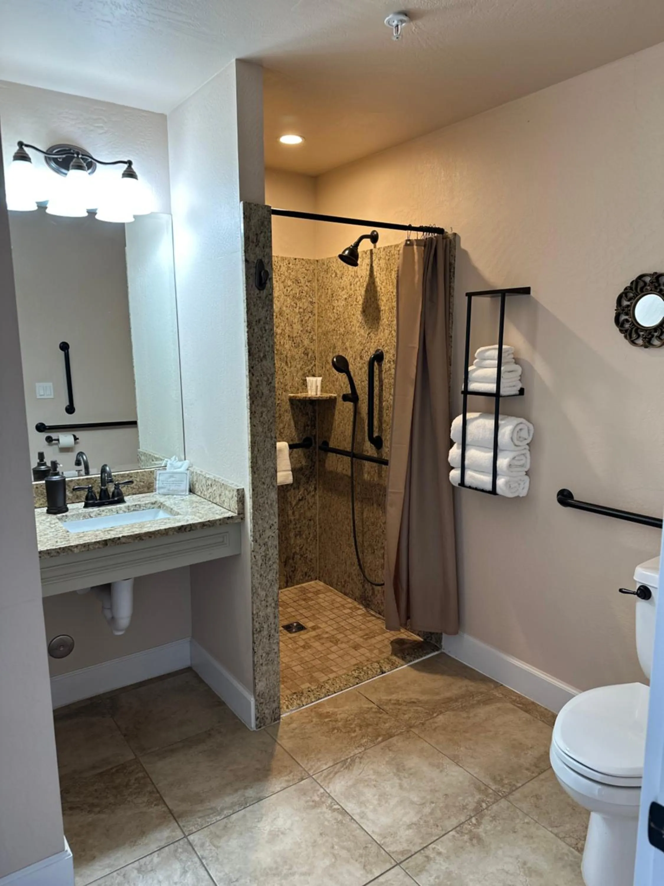 Shower in Resort at Eagle Point Golf Club Lodging