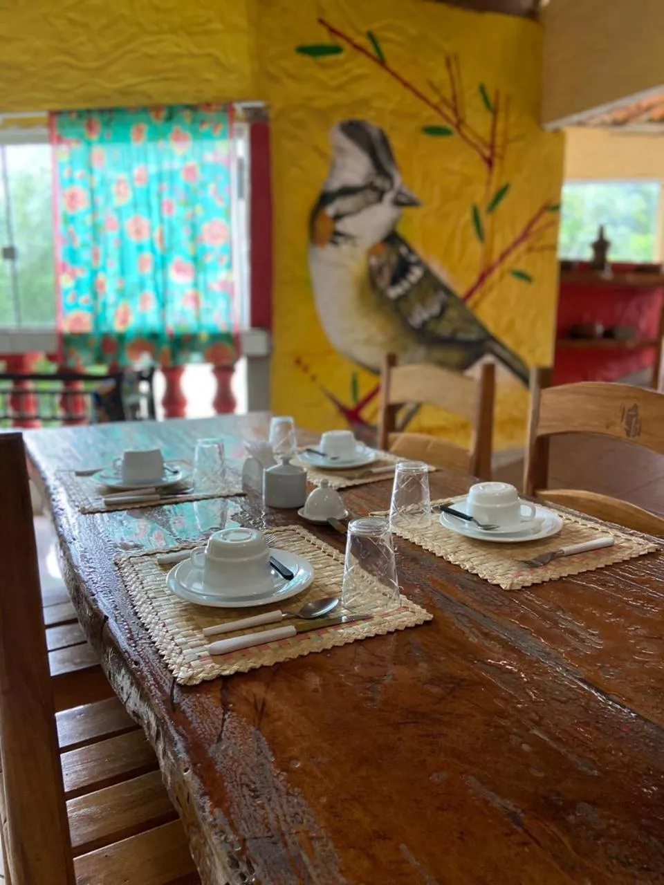 Buffet breakfast in Pousada Encontro de Rios
