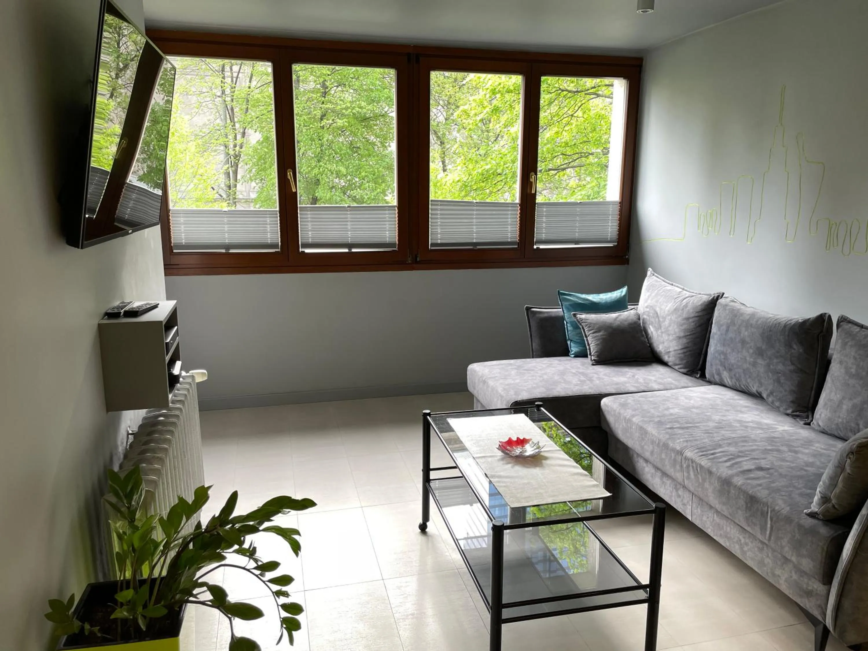 Living room in Good Time Apartments Warsaw City Center