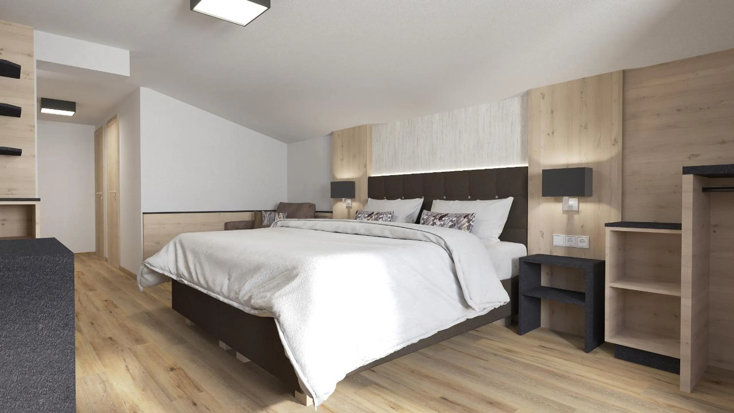 Bed in Alphotel Garni Salner