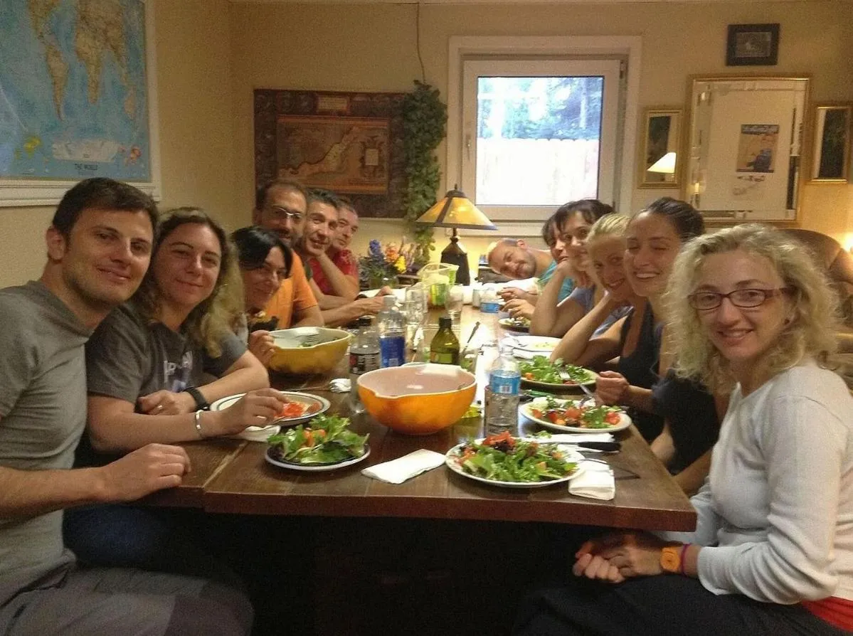 Seating area in Billie's Backpackers Hostel