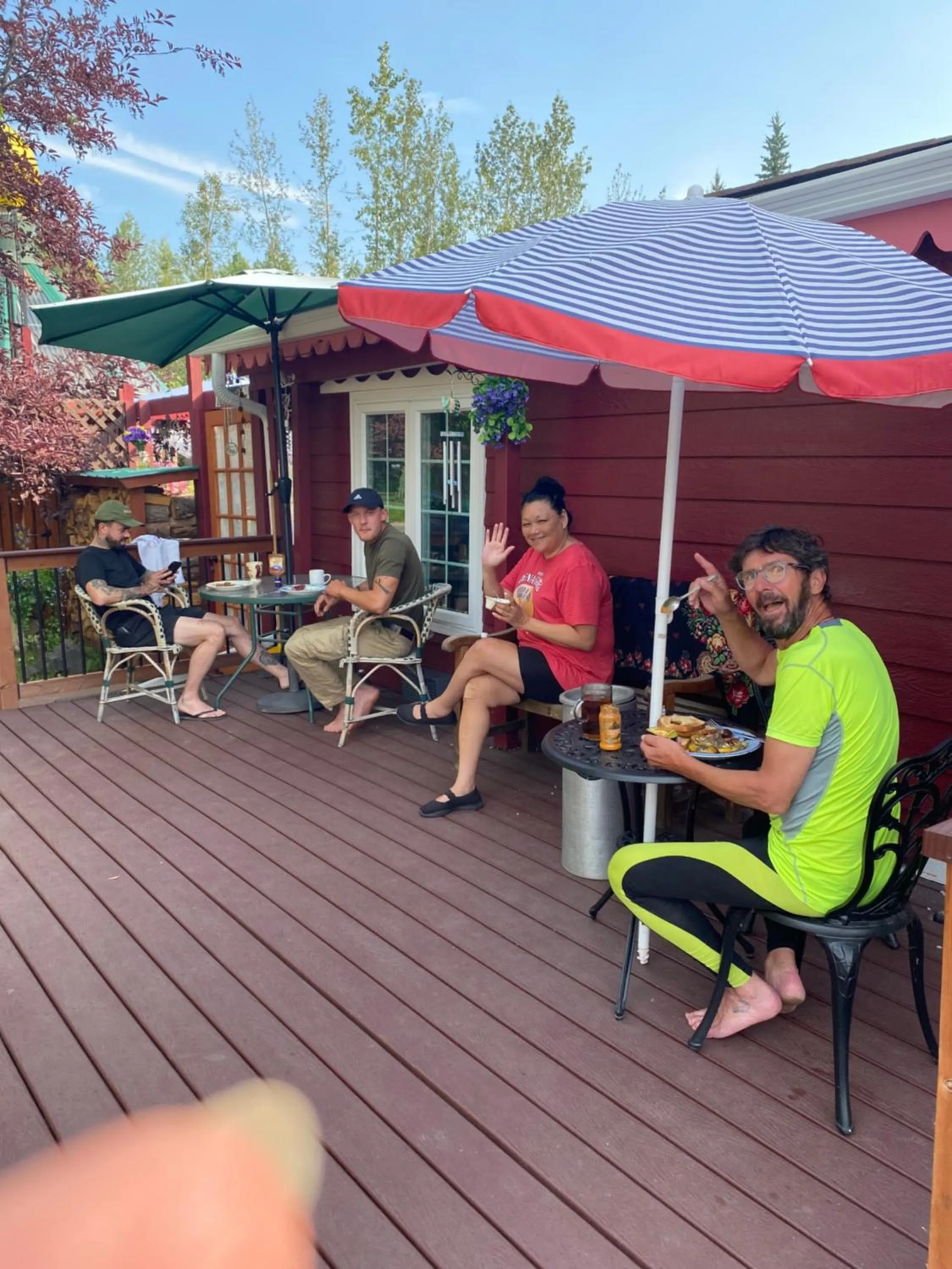 Patio in Billie's Backpackers Hostel