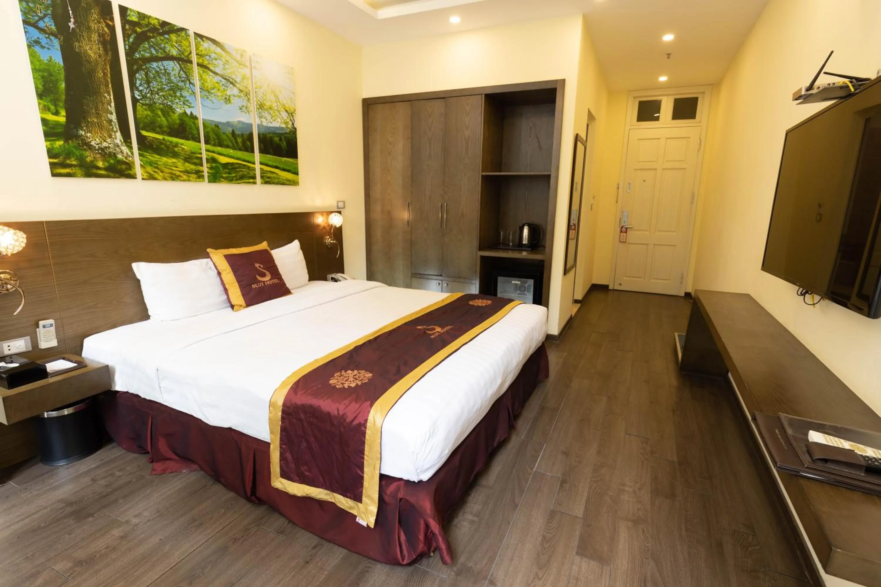 Bed in Suji My Dinh Hotel