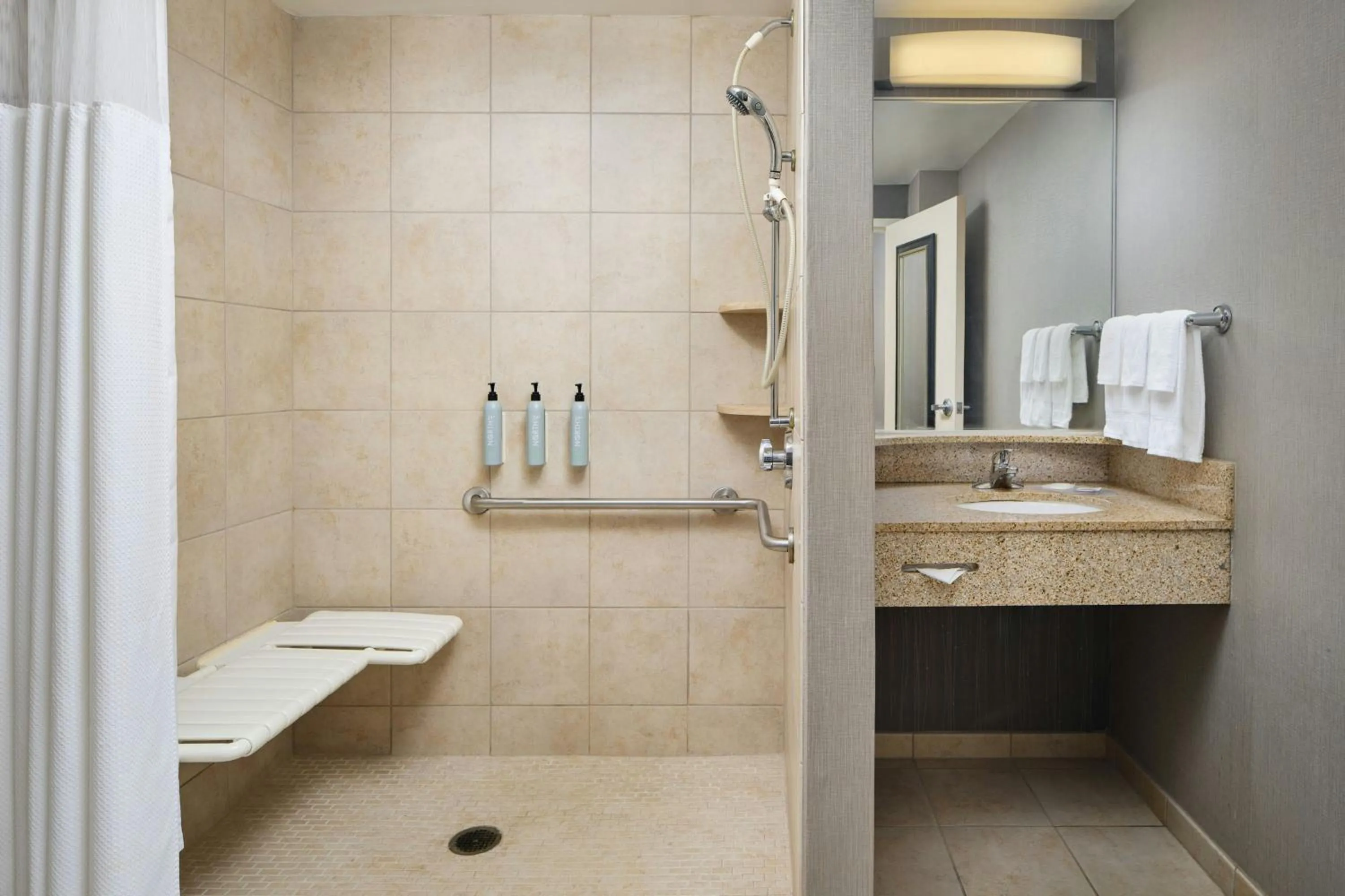 Bathroom in Courtyard by Marriott Akron Stow