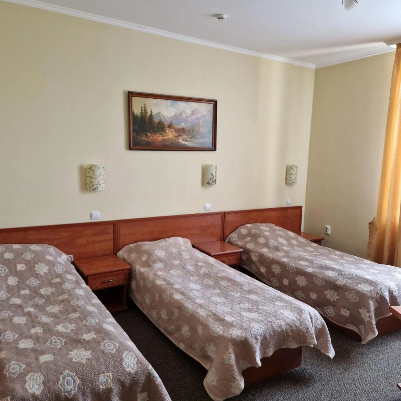 Bed in Hotel Helikon