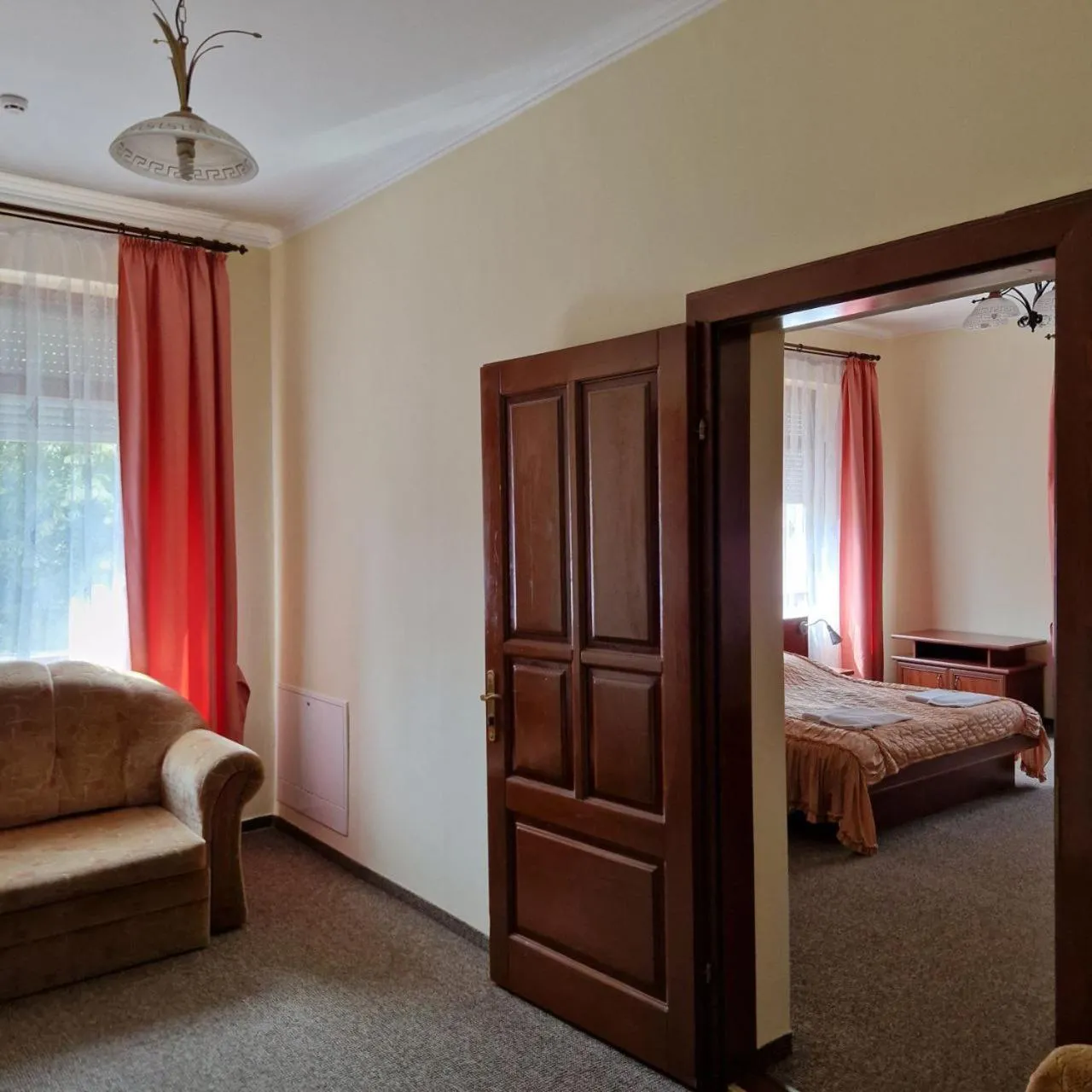 Bed in Hotel Helikon