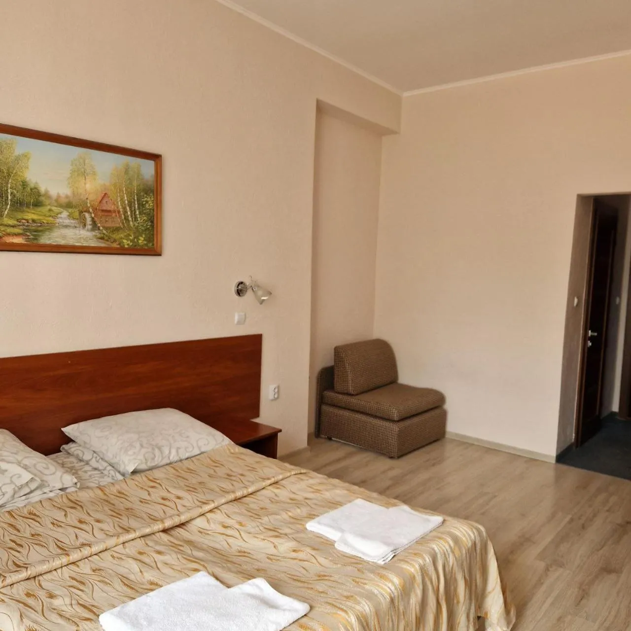 Bed in Hotel Helikon