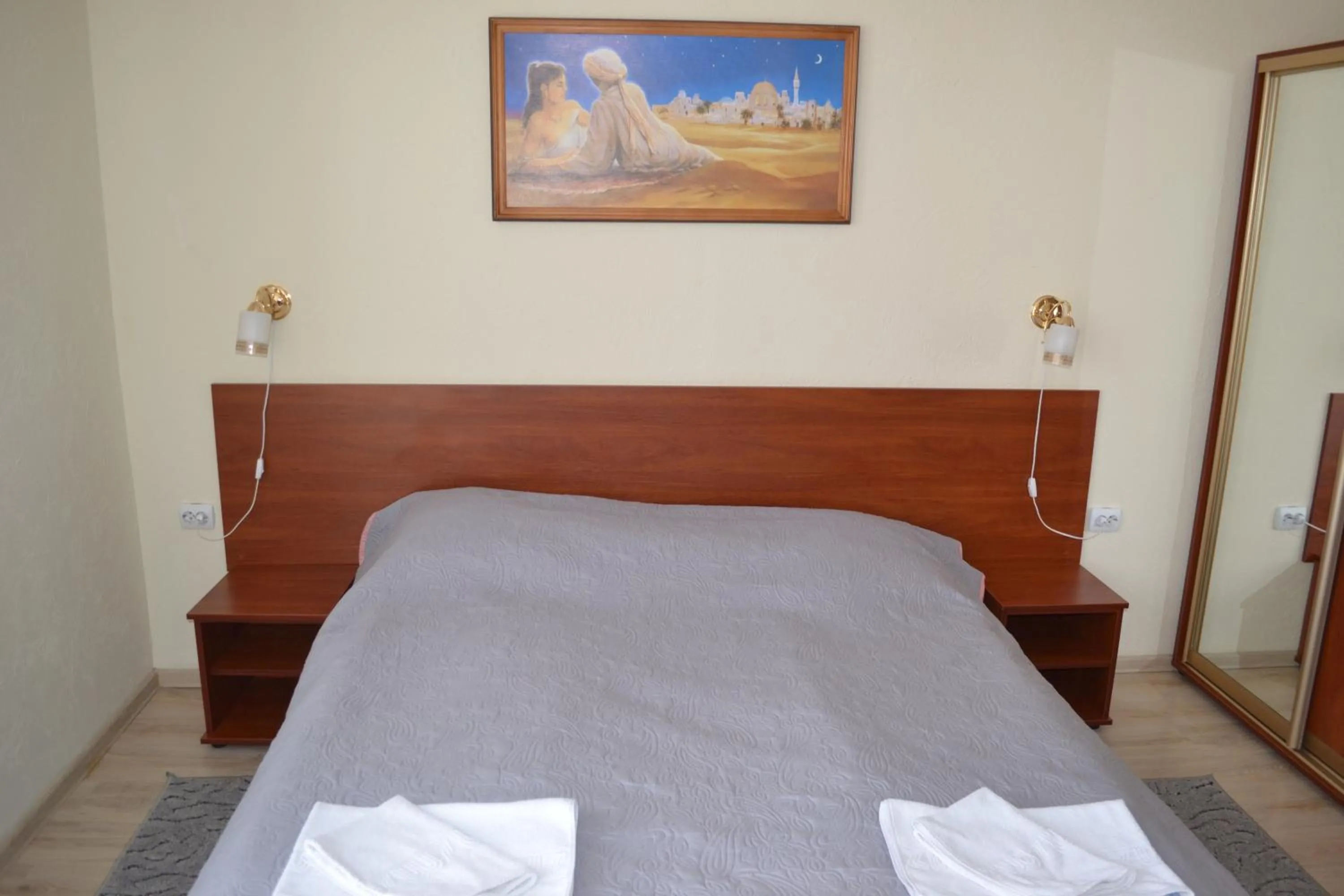 Bed in Hotel Helikon