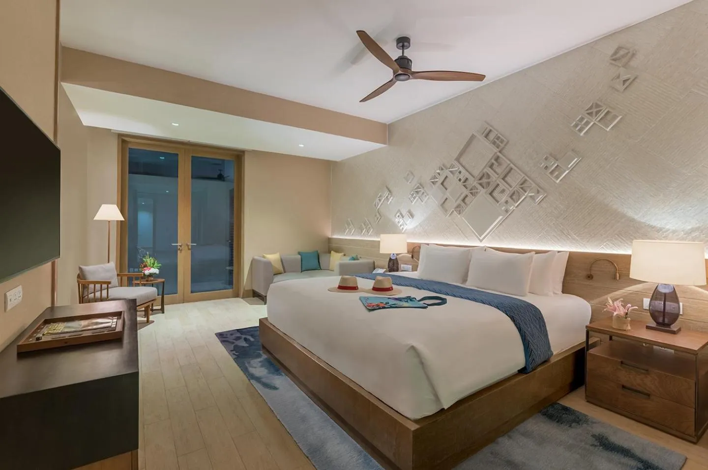 Bed in Crimson Resort and Spa Boracay